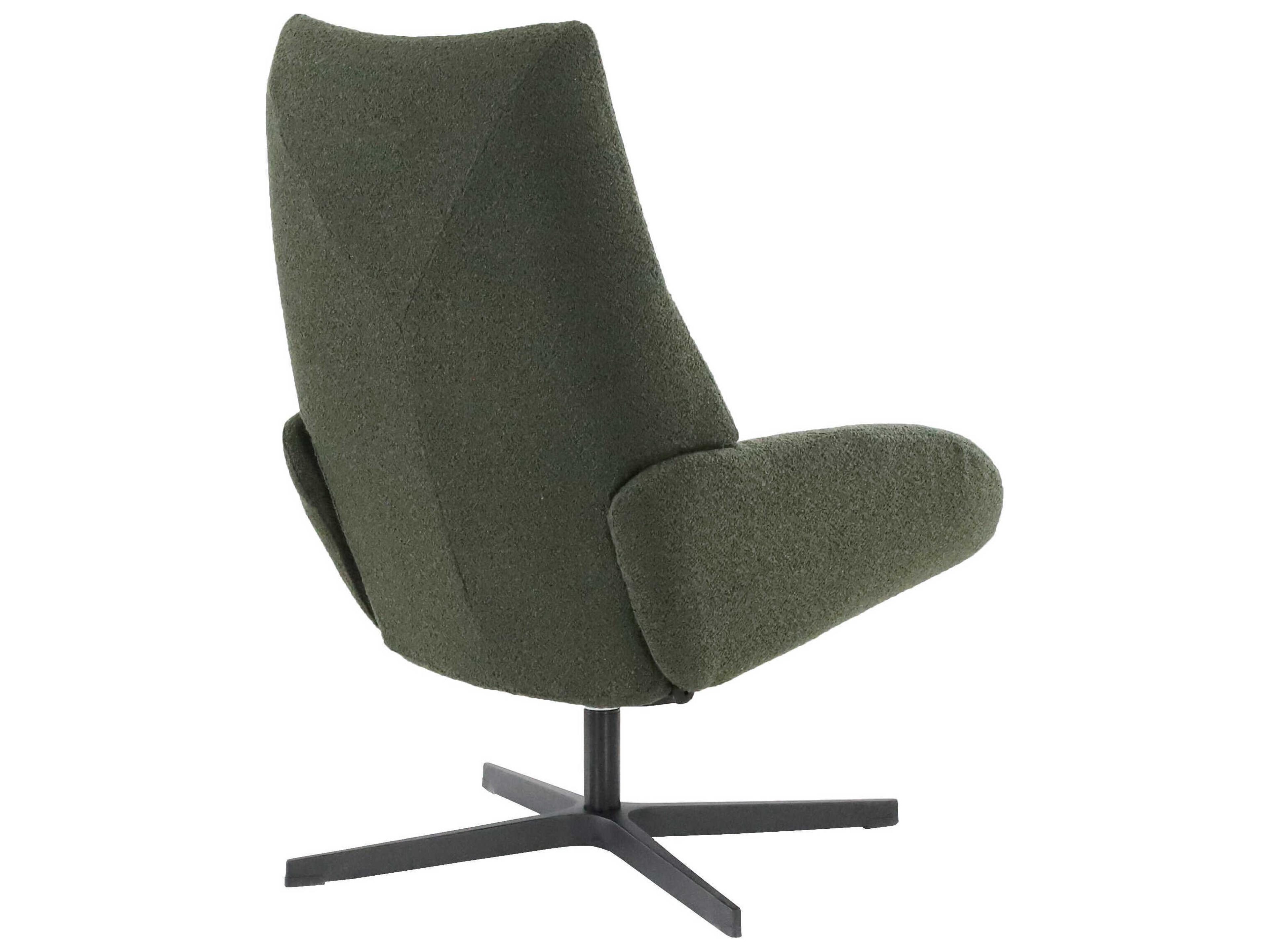 Kebe Lotus Alpine Forest Fabric Swivel Accent Chair with Footrest