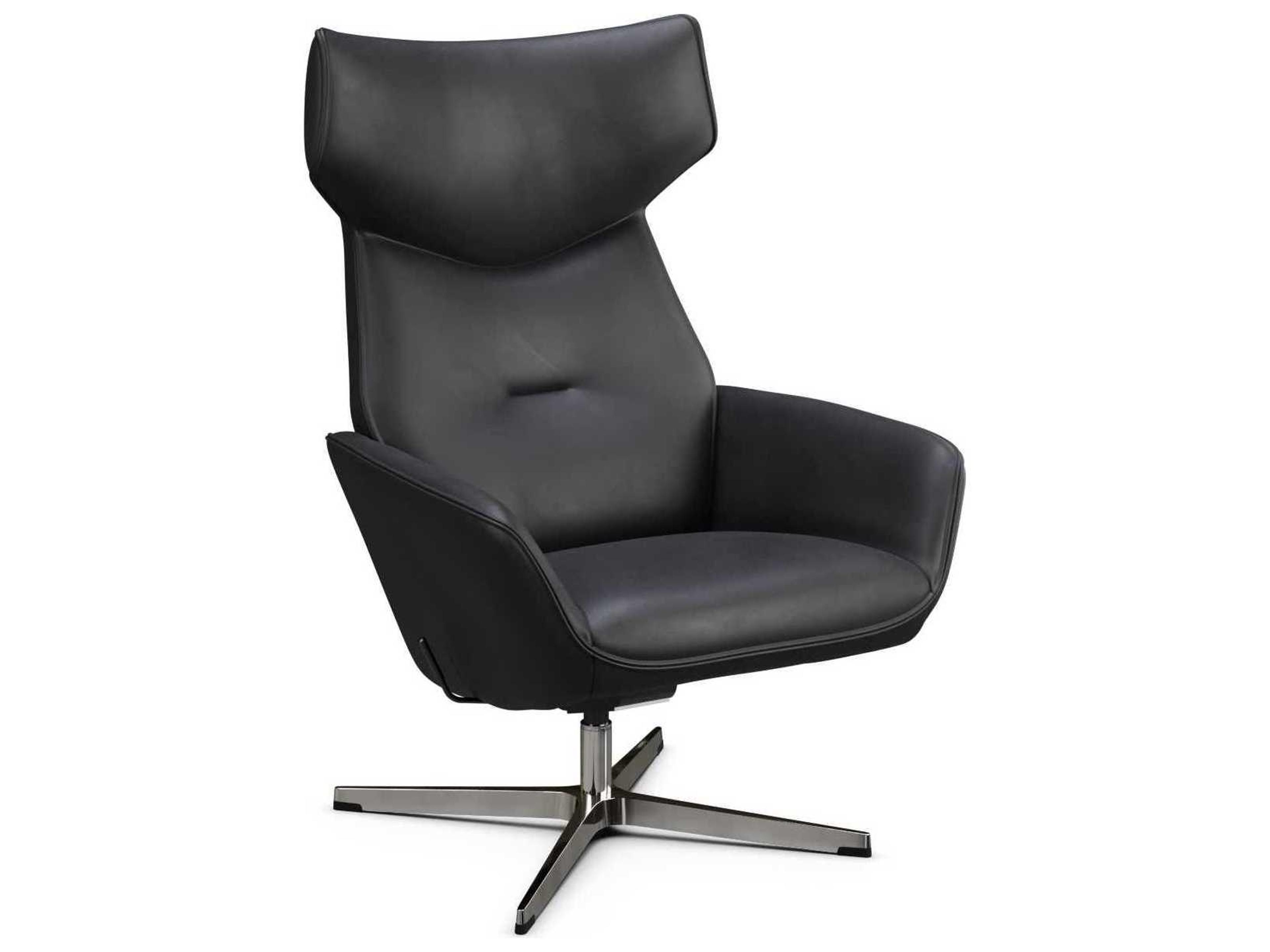 Palma Balder Black Leather Recliner