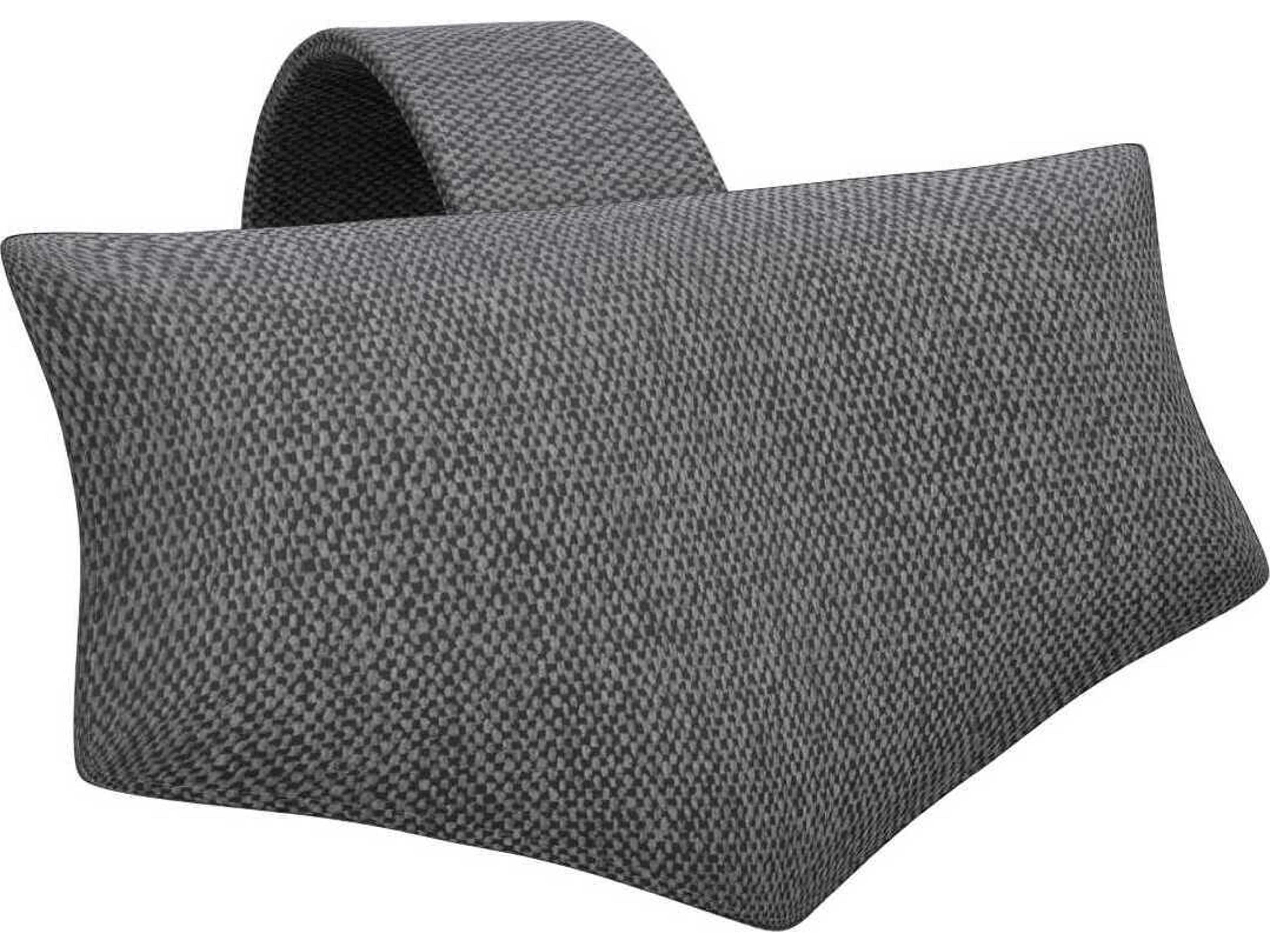 Kebe Palma Yeti Dark Grey Swivel Accent Chair with Footrest