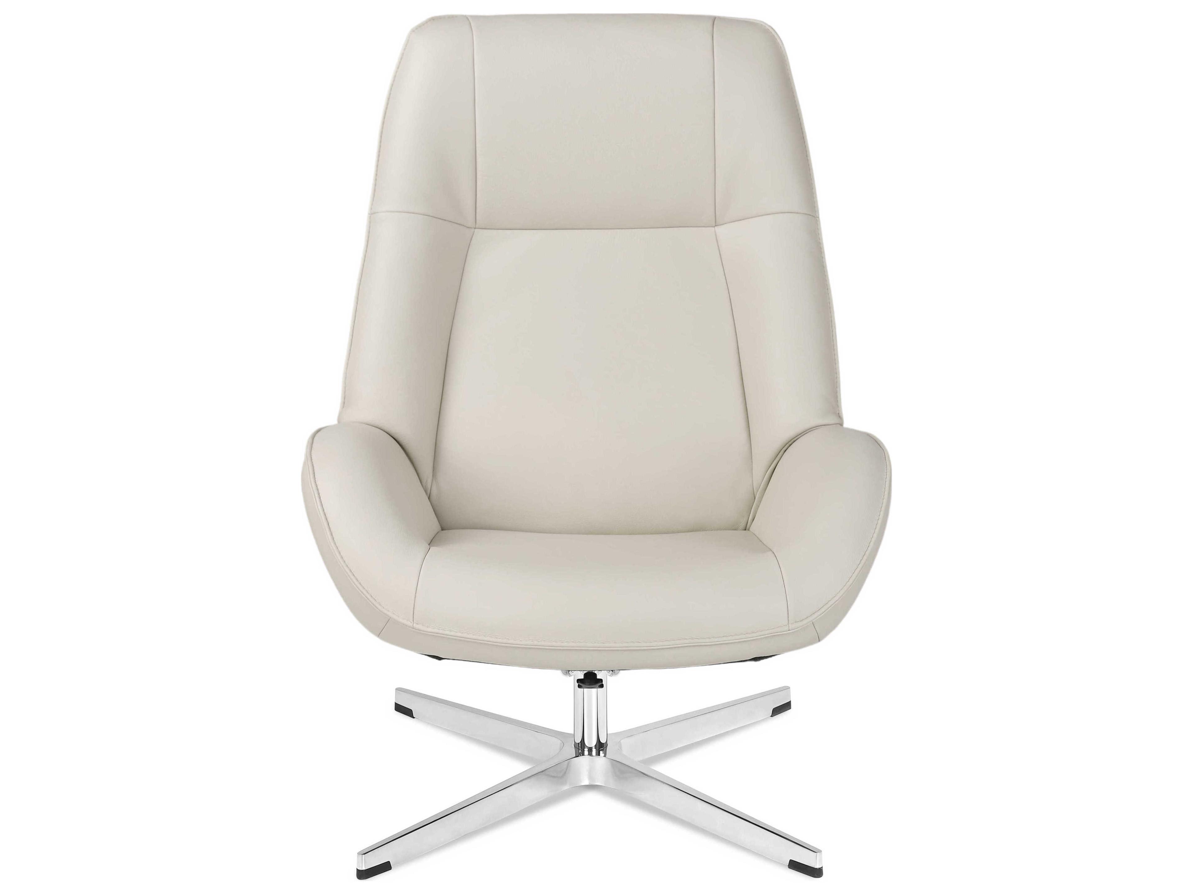 Kebe Roma Balder White Leather Recliner