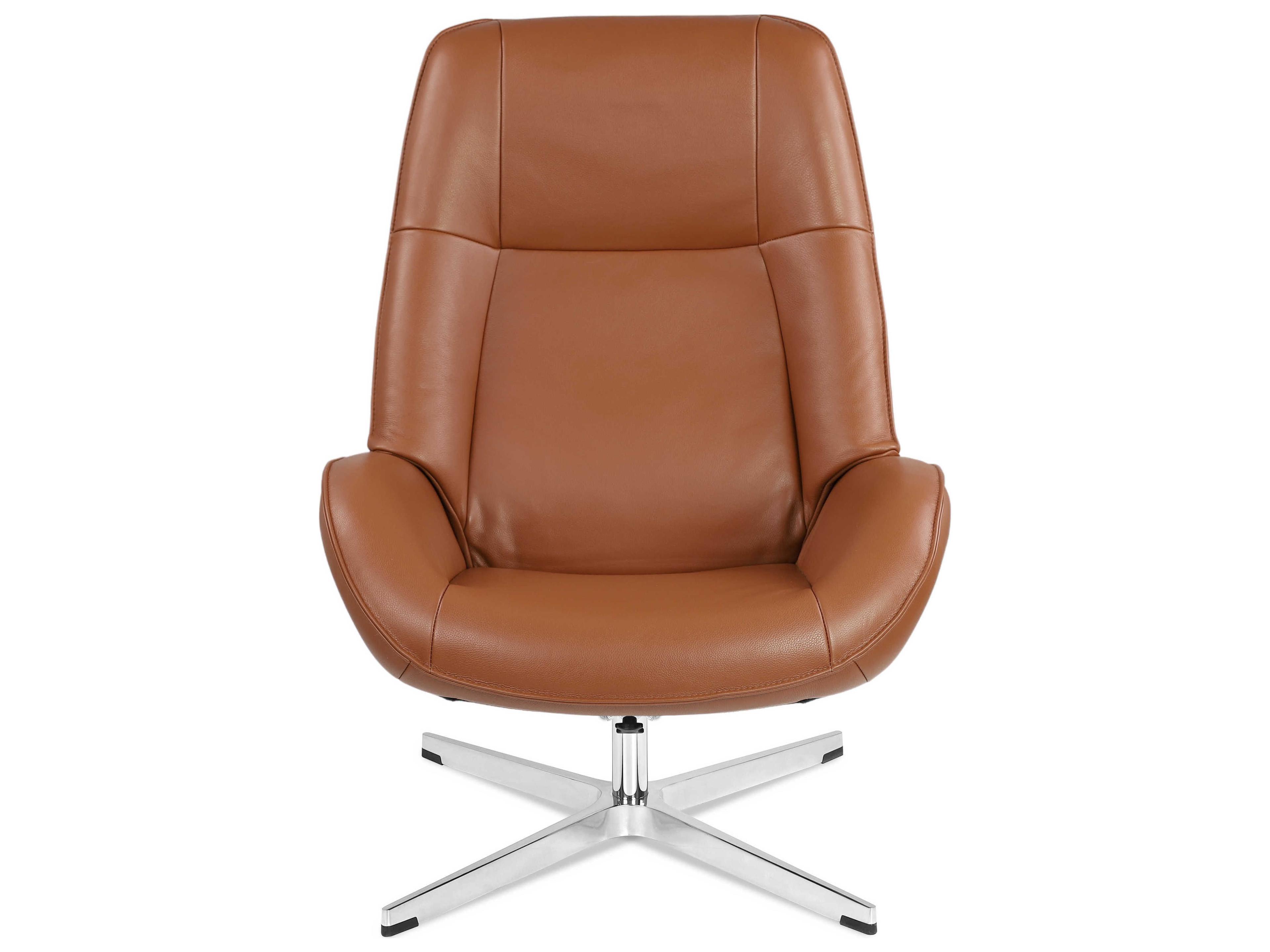 Kebe Roma Balder Cognac Leather Recliner