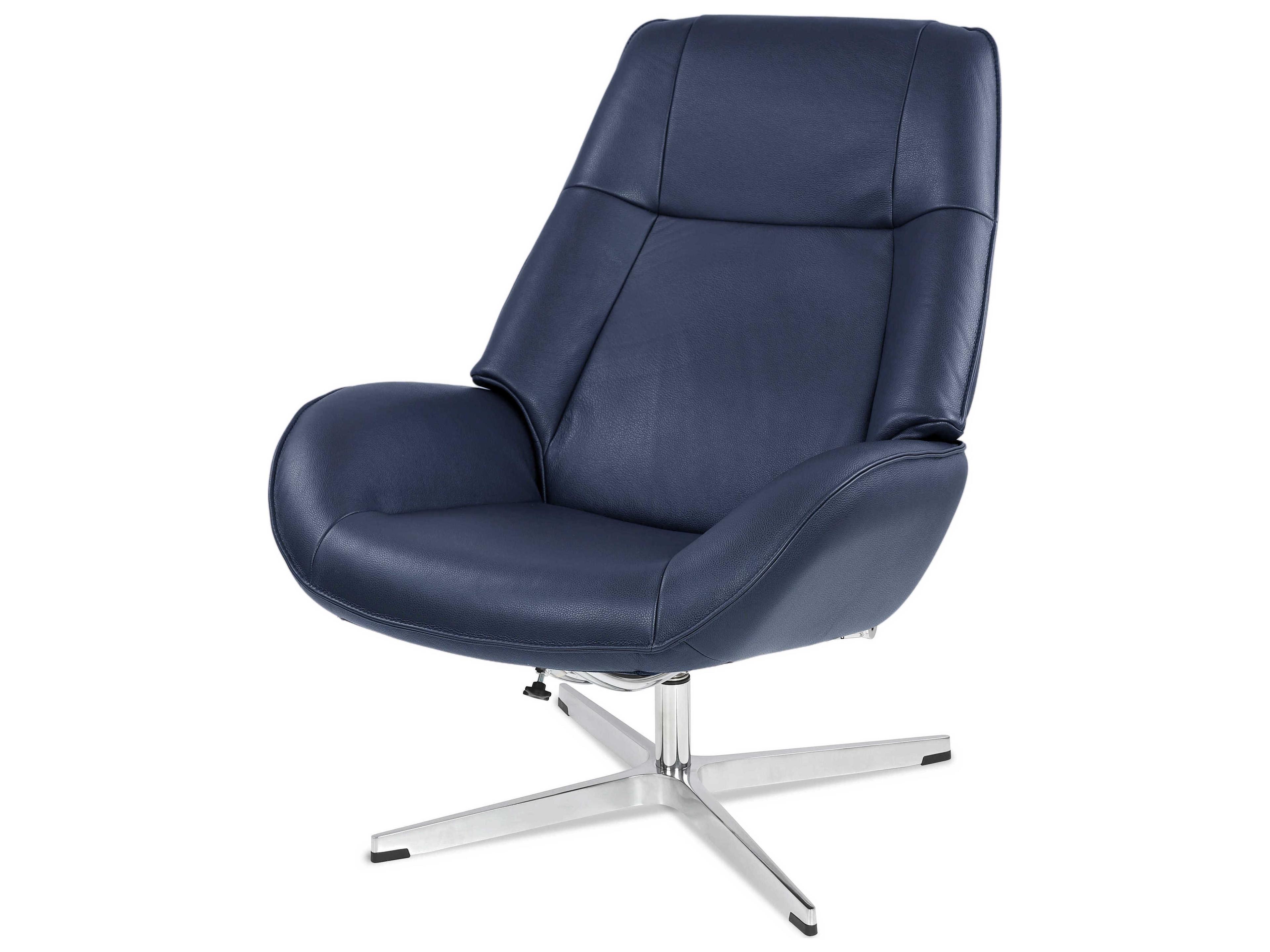 Kebe Roma Balder Blue Leather Recliner
