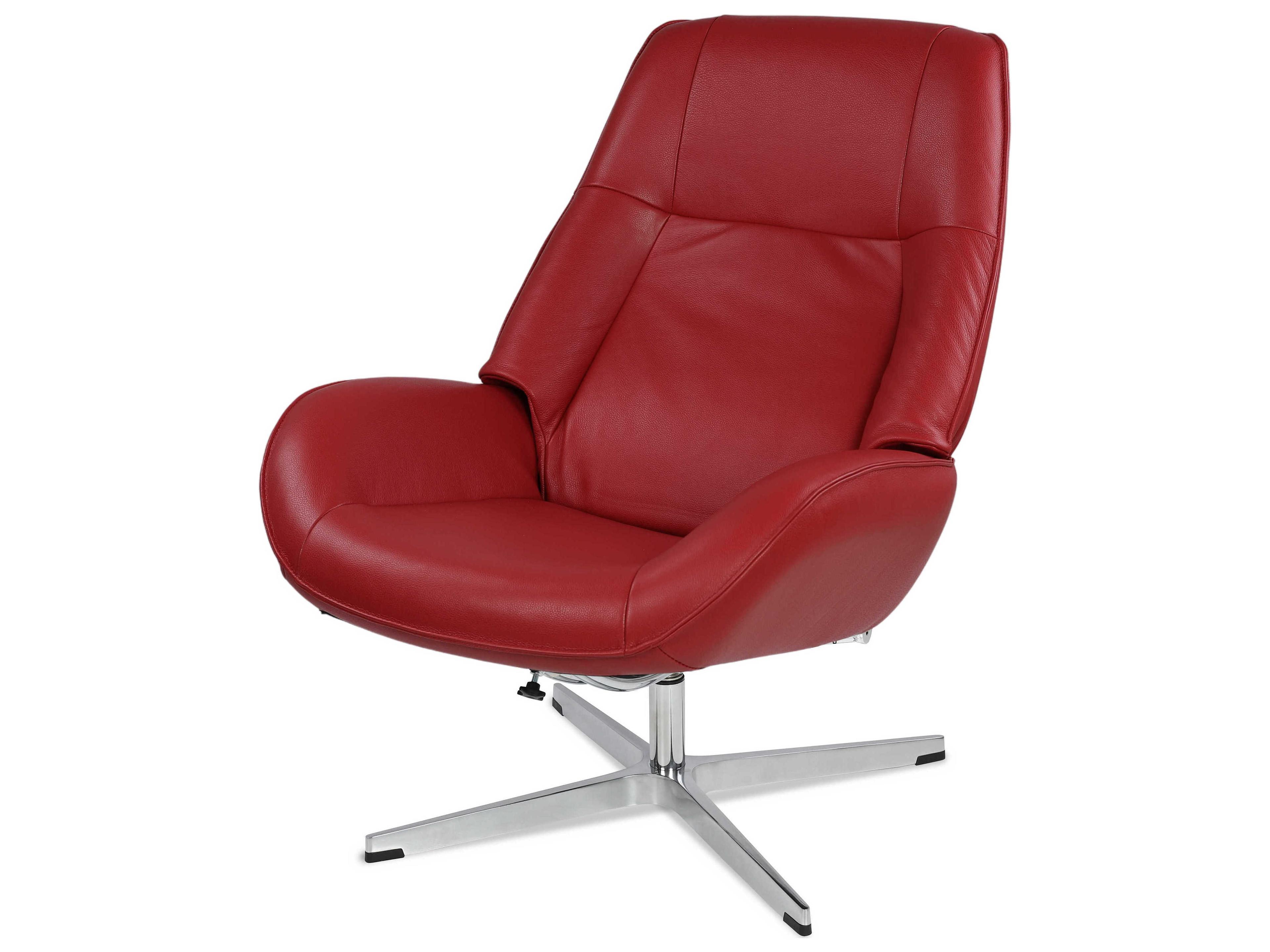 Kebe Roma Balder Red Leather Recliner