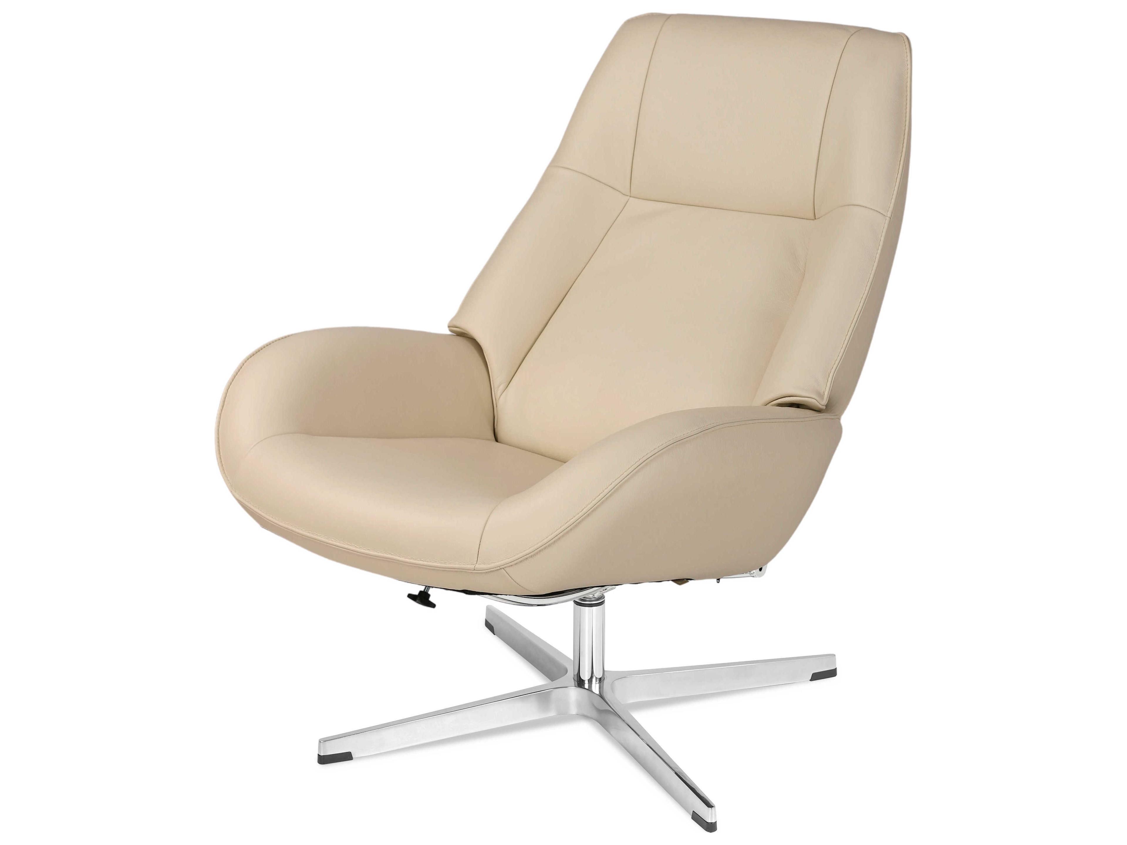 Kebe Roma Balder Cream Leather Recliner