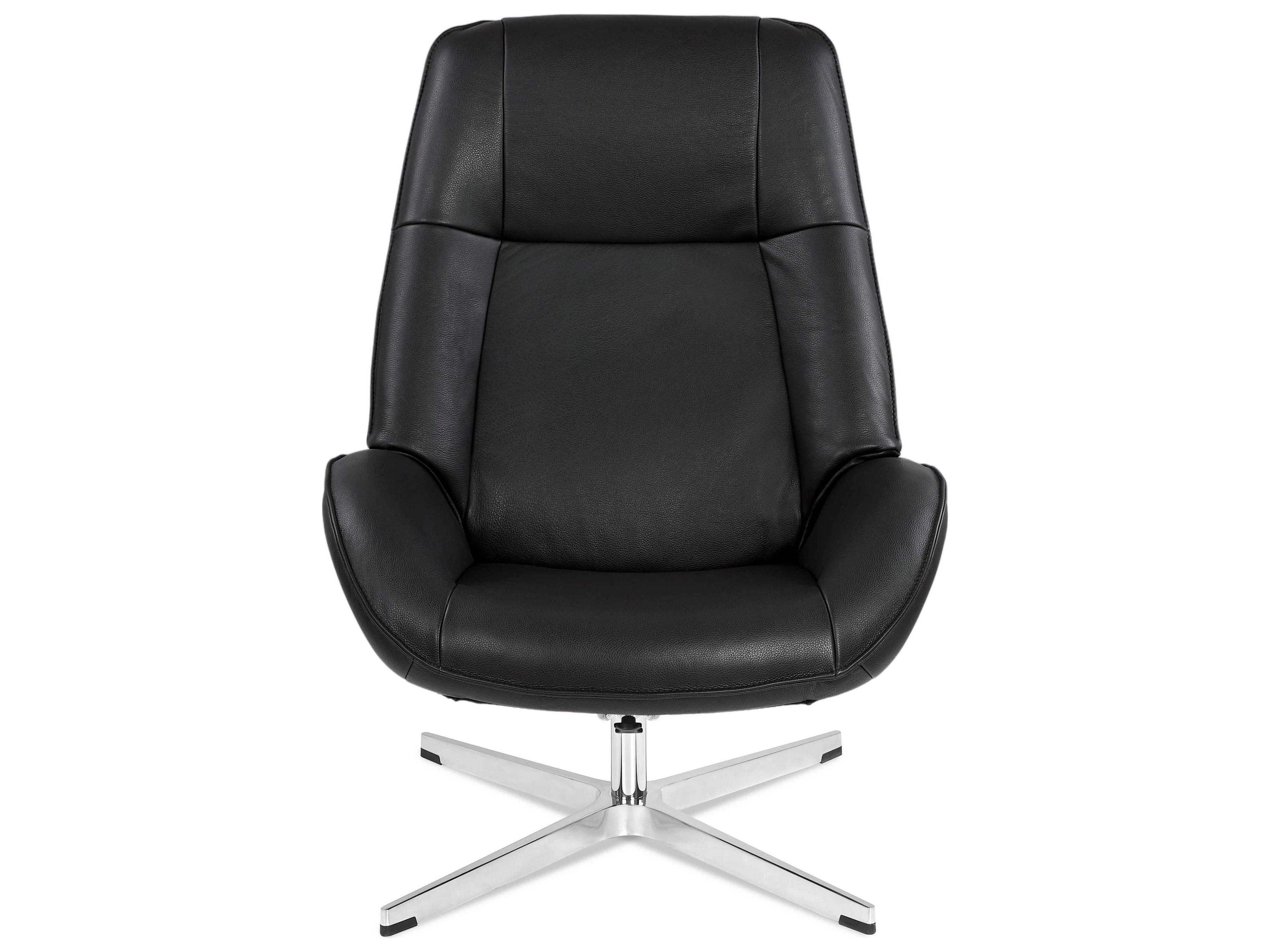 Kebe Roma Balder Black Leather Recliner