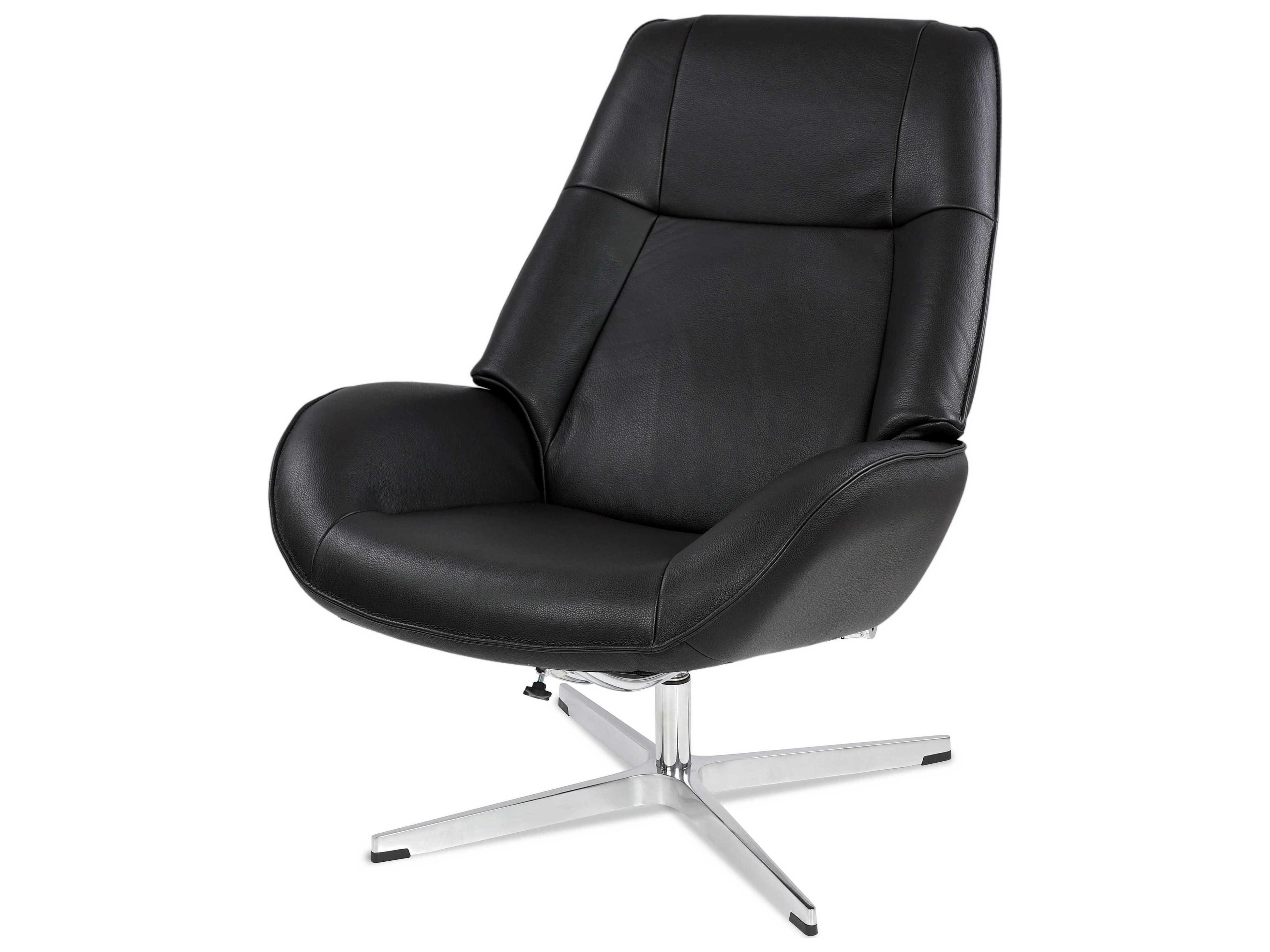 Kebe Roma Balder Black Leather Recliner