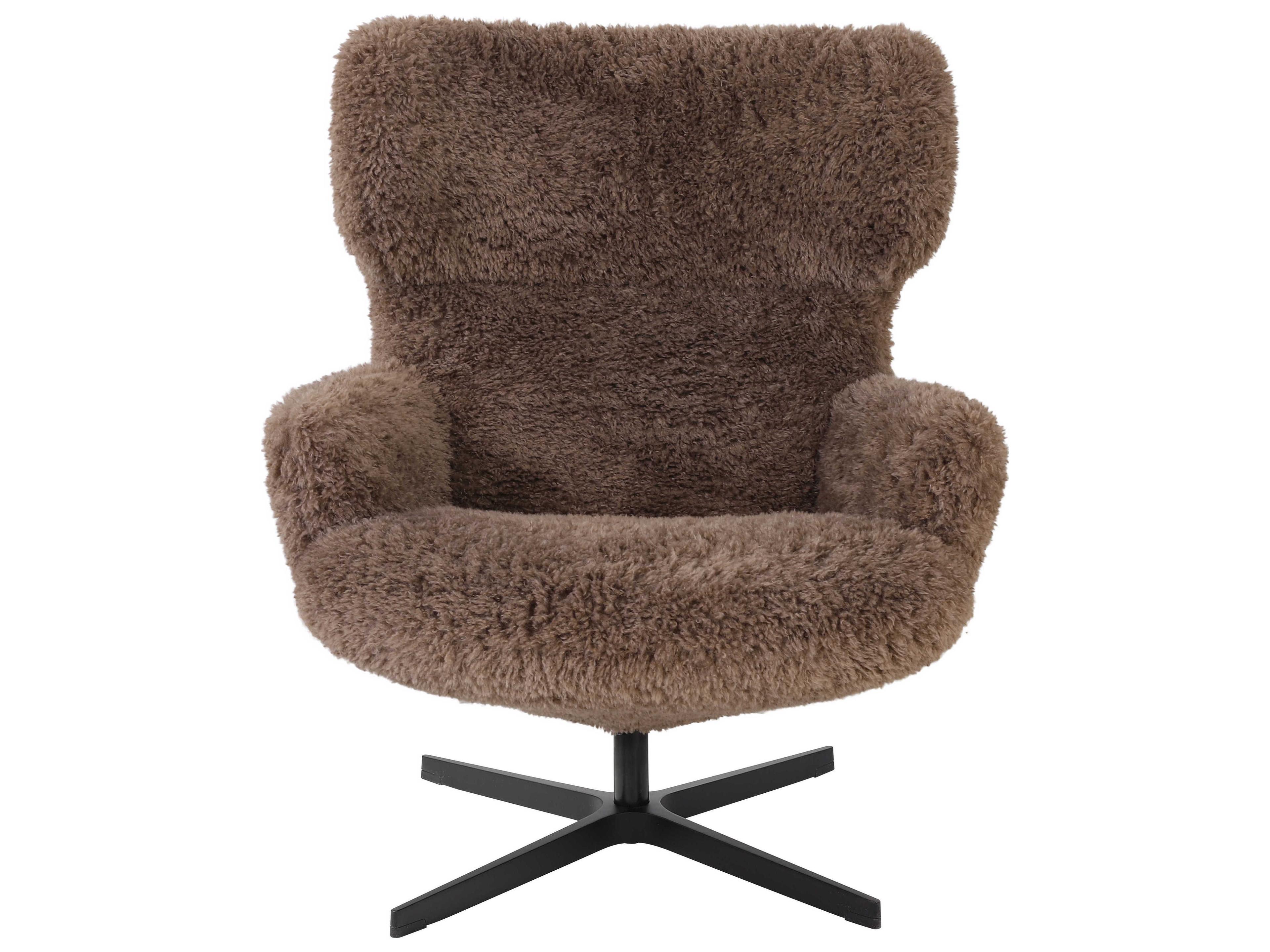 Kebe Victoria Doodle Liver Swivel Accent Chair with Footrest