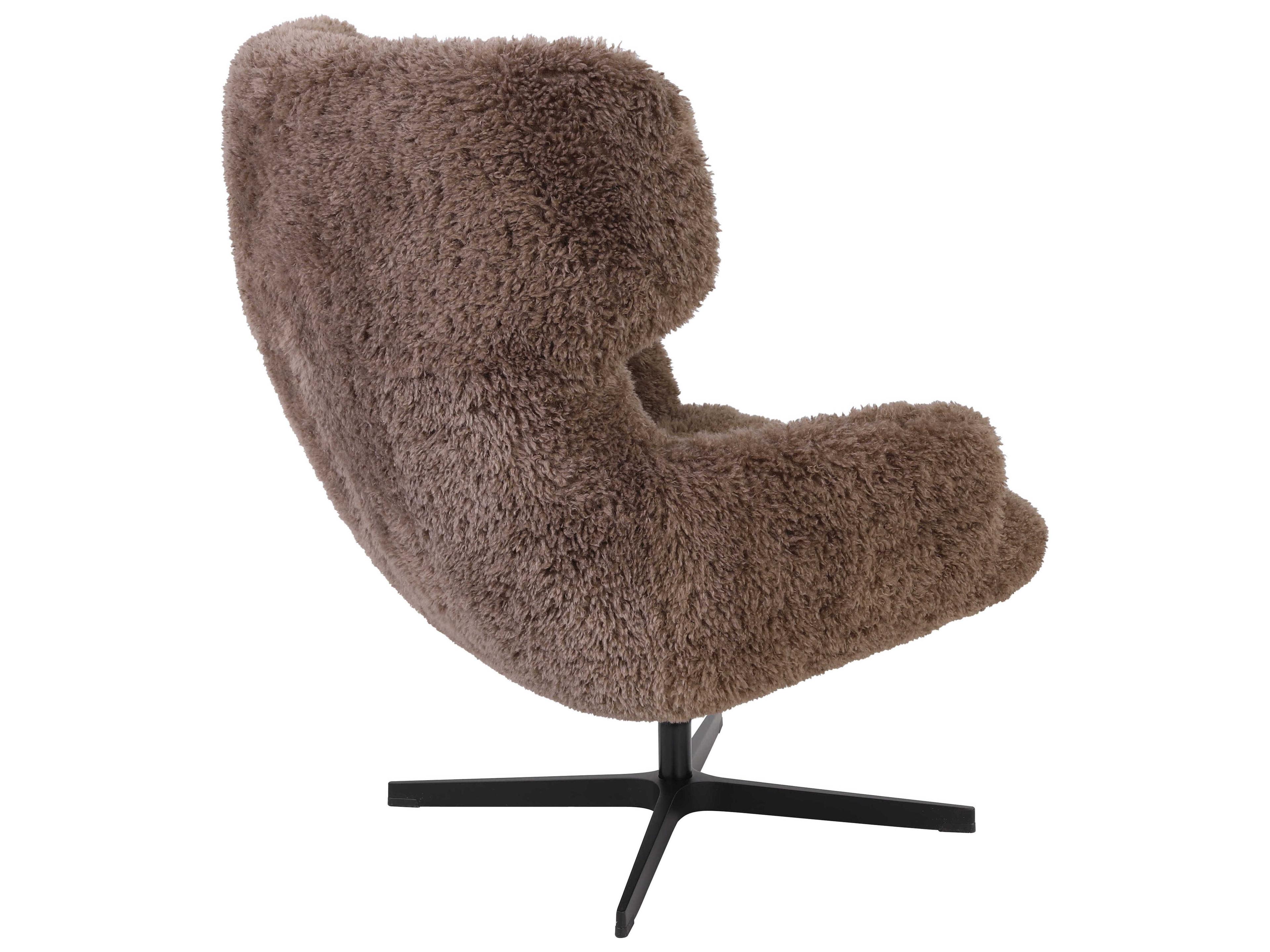 Kebe Victoria Doodle Liver Swivel Accent Chair with Footrest