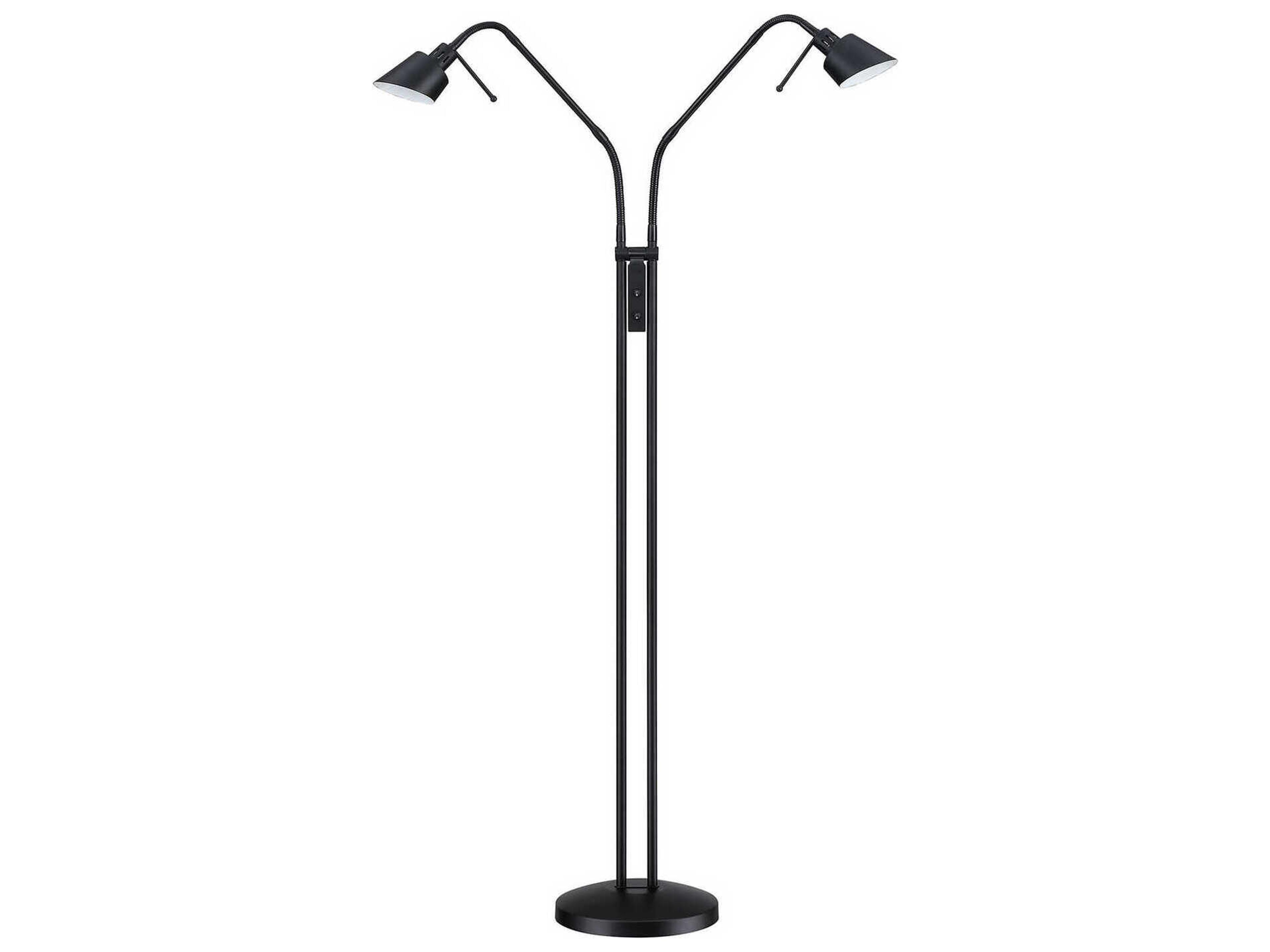 Oslo Twins Black Floor Lamp