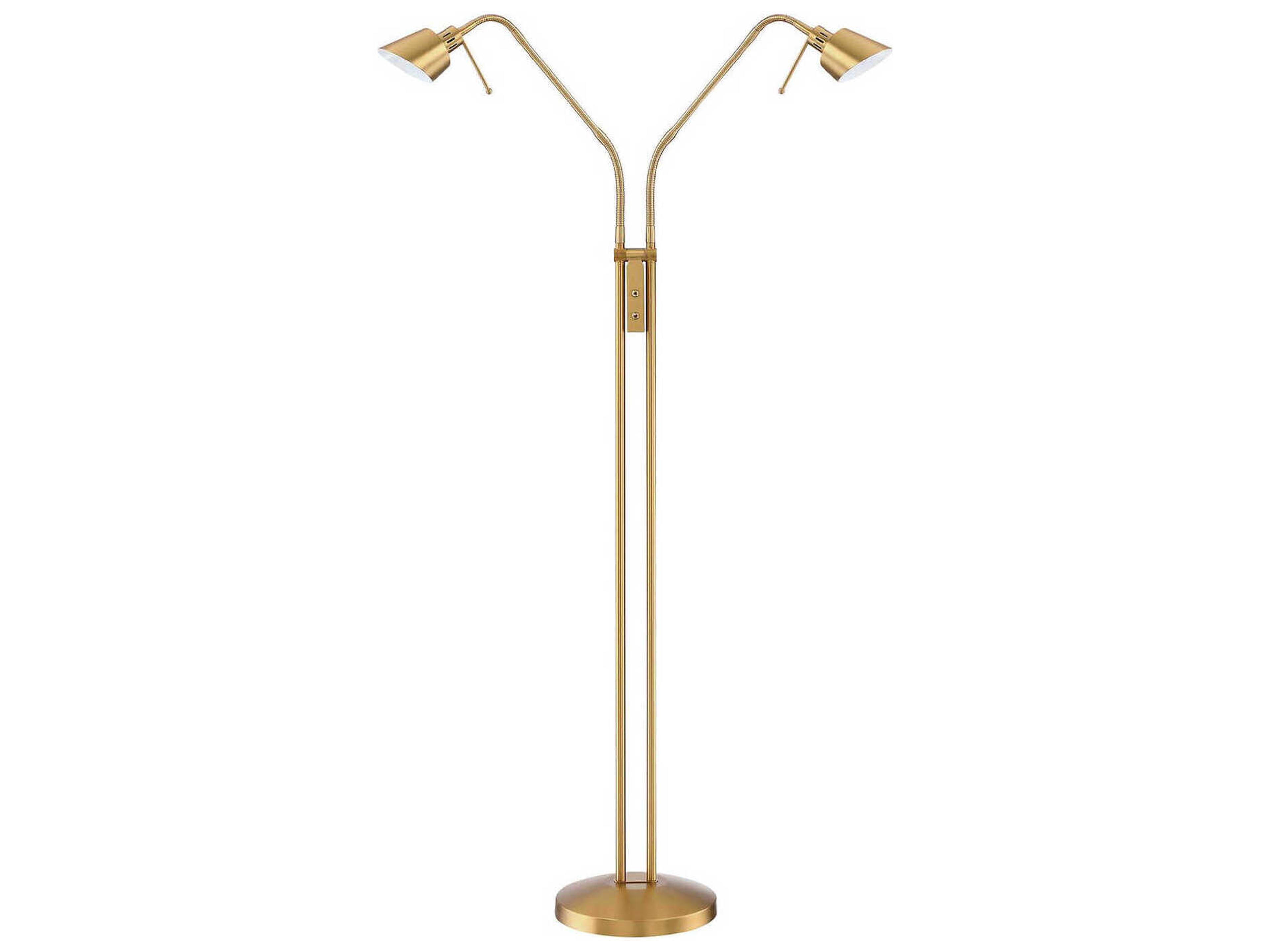 Oslo Twins Brass Floor Lamp