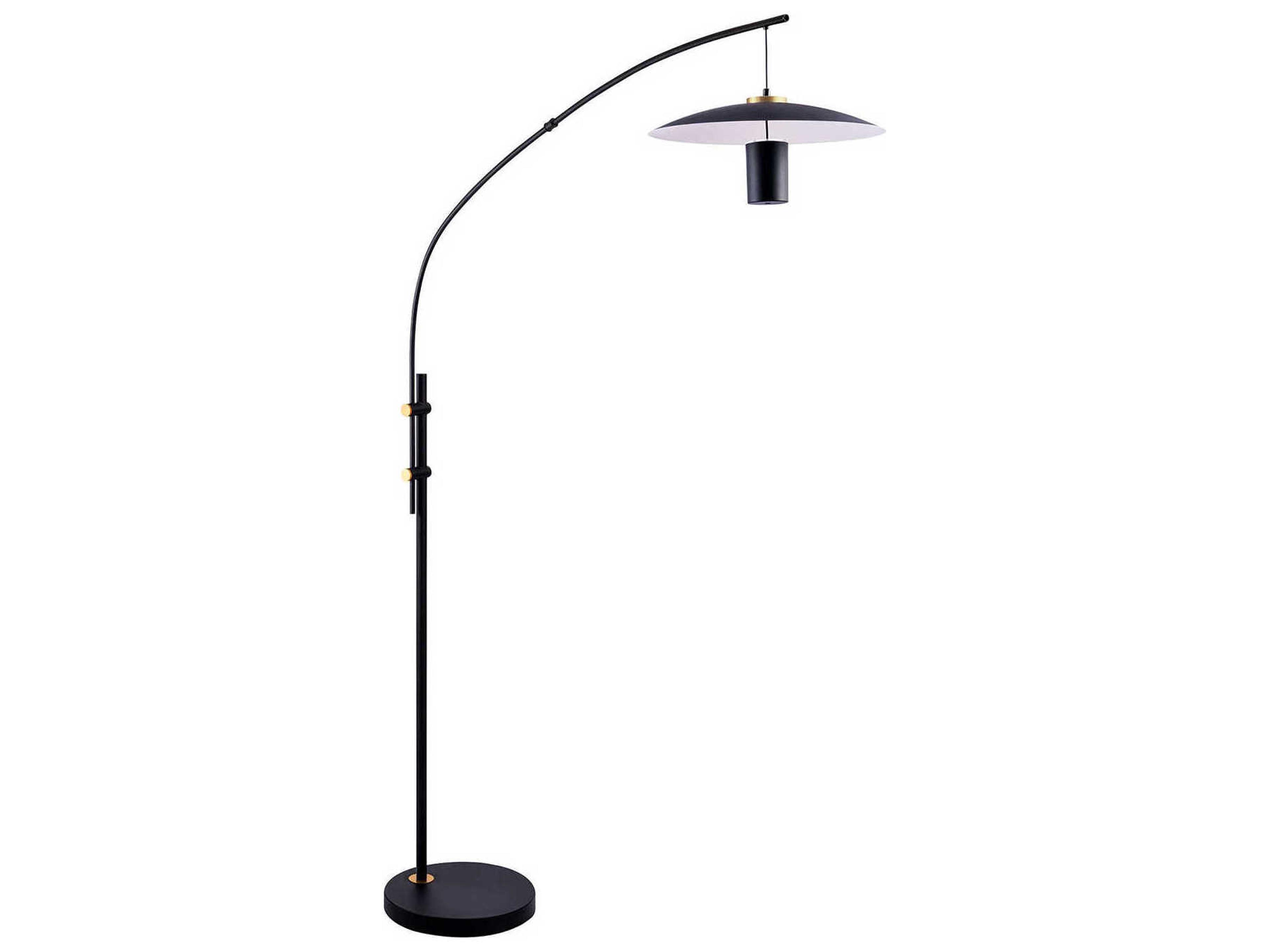 Sley Black Brass Floor Lamp