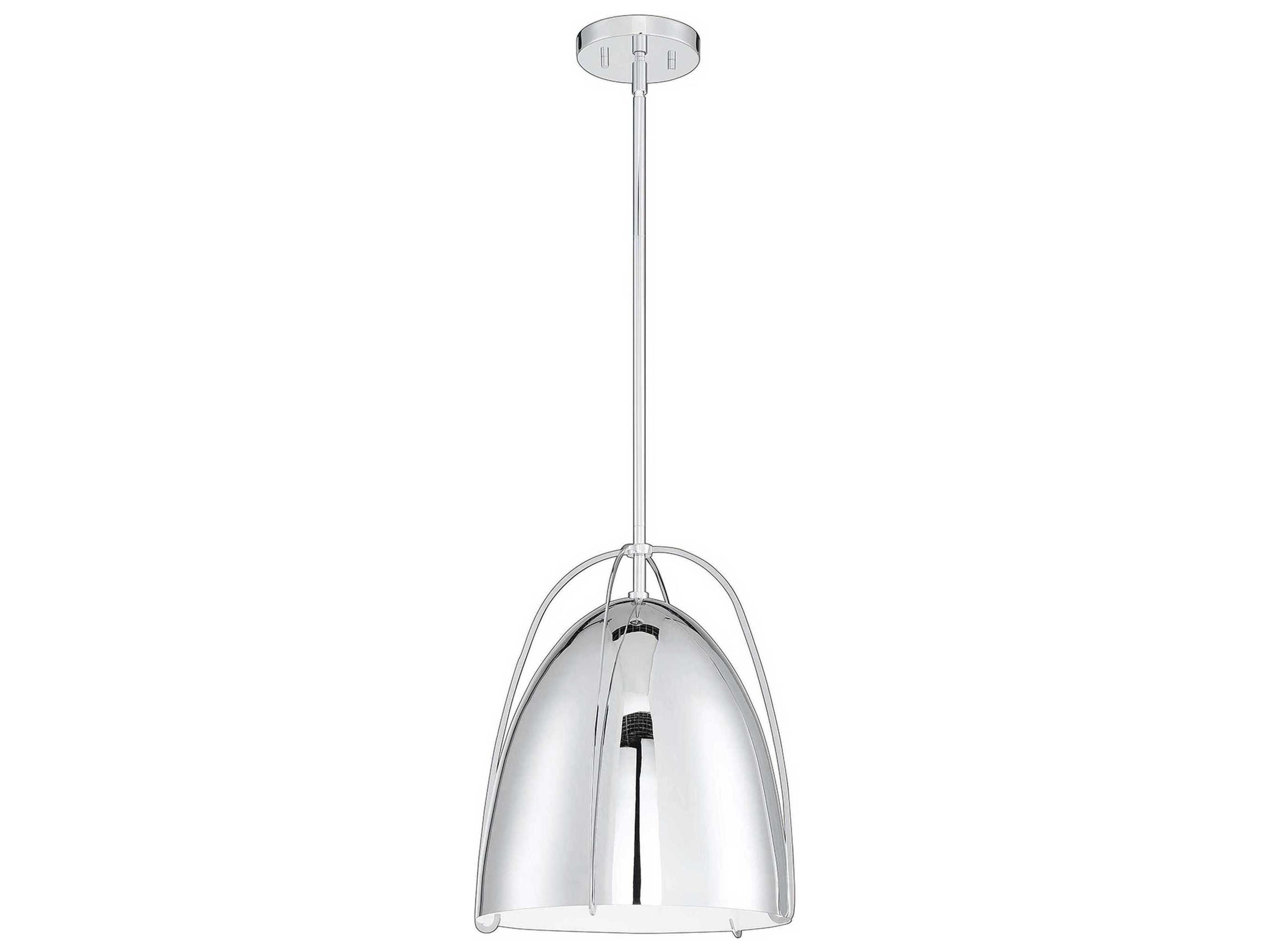 Alina 1-Light Chrome Bell Pendant