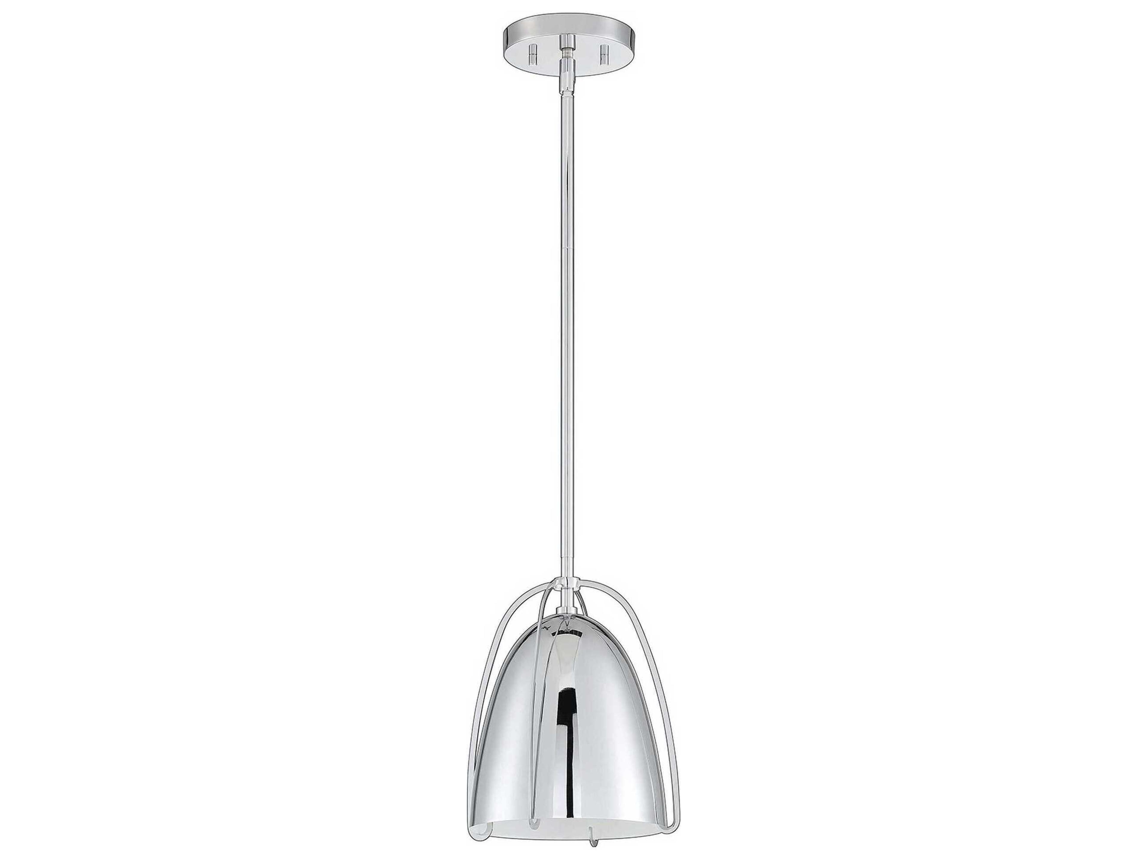 Alina 1-Light Chrome Bell Mini Pendant