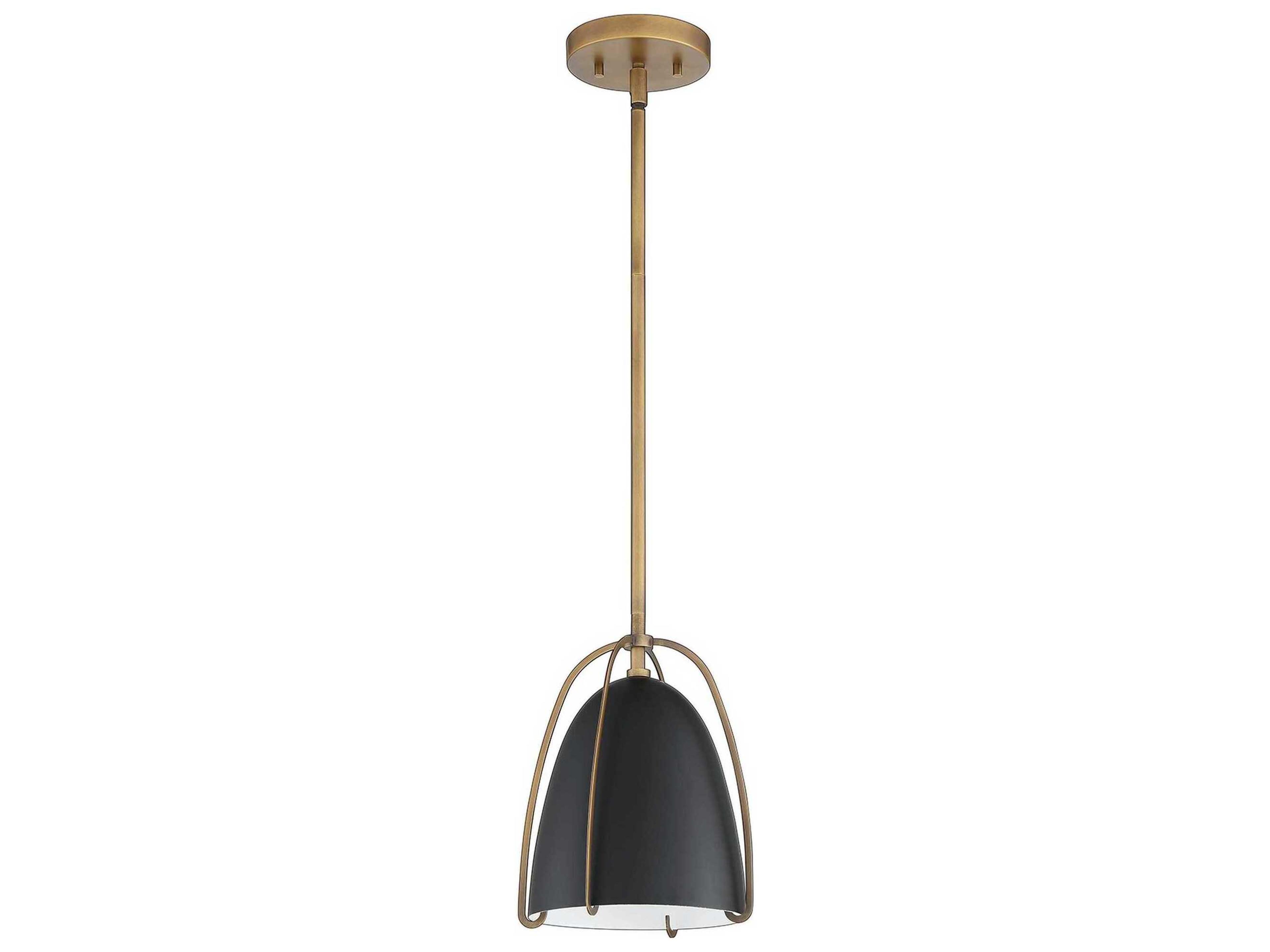 Vilia 1-Light Black Brass Bell Mini Pendant