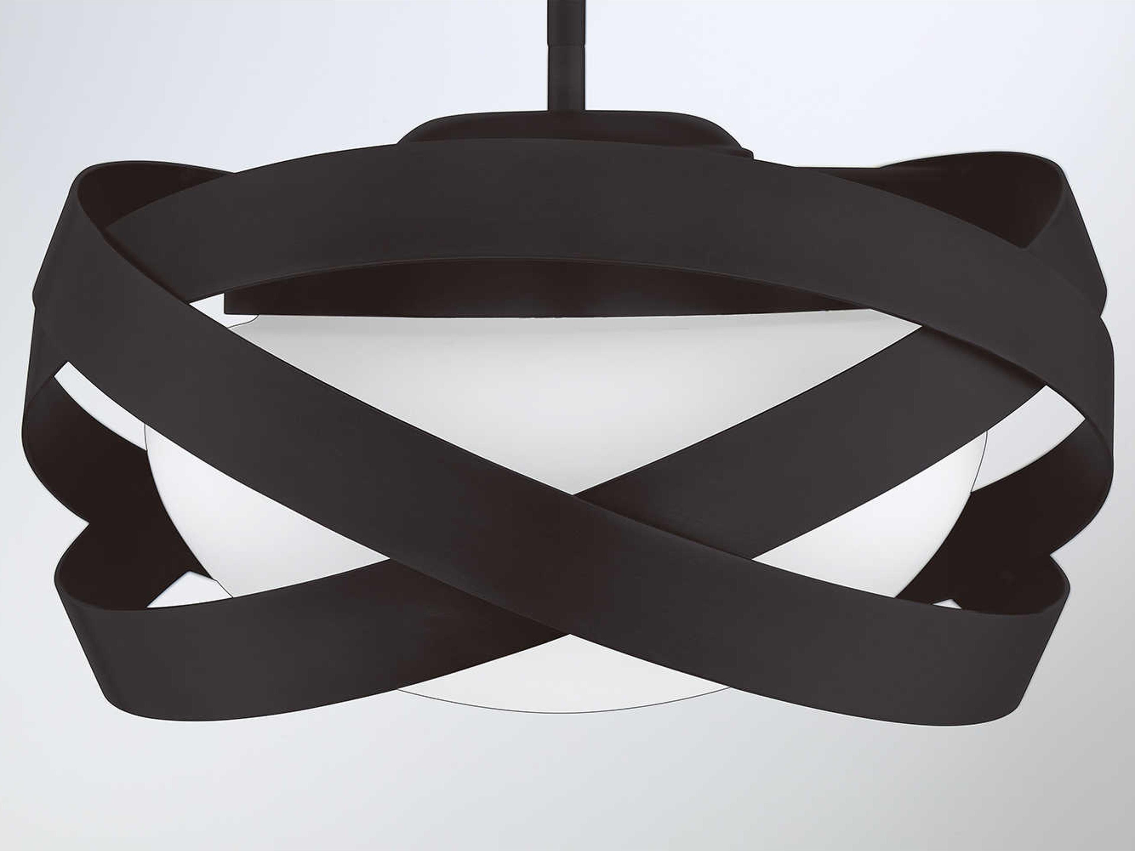 Kendal Saturn 1-Light Black Glass Pendant