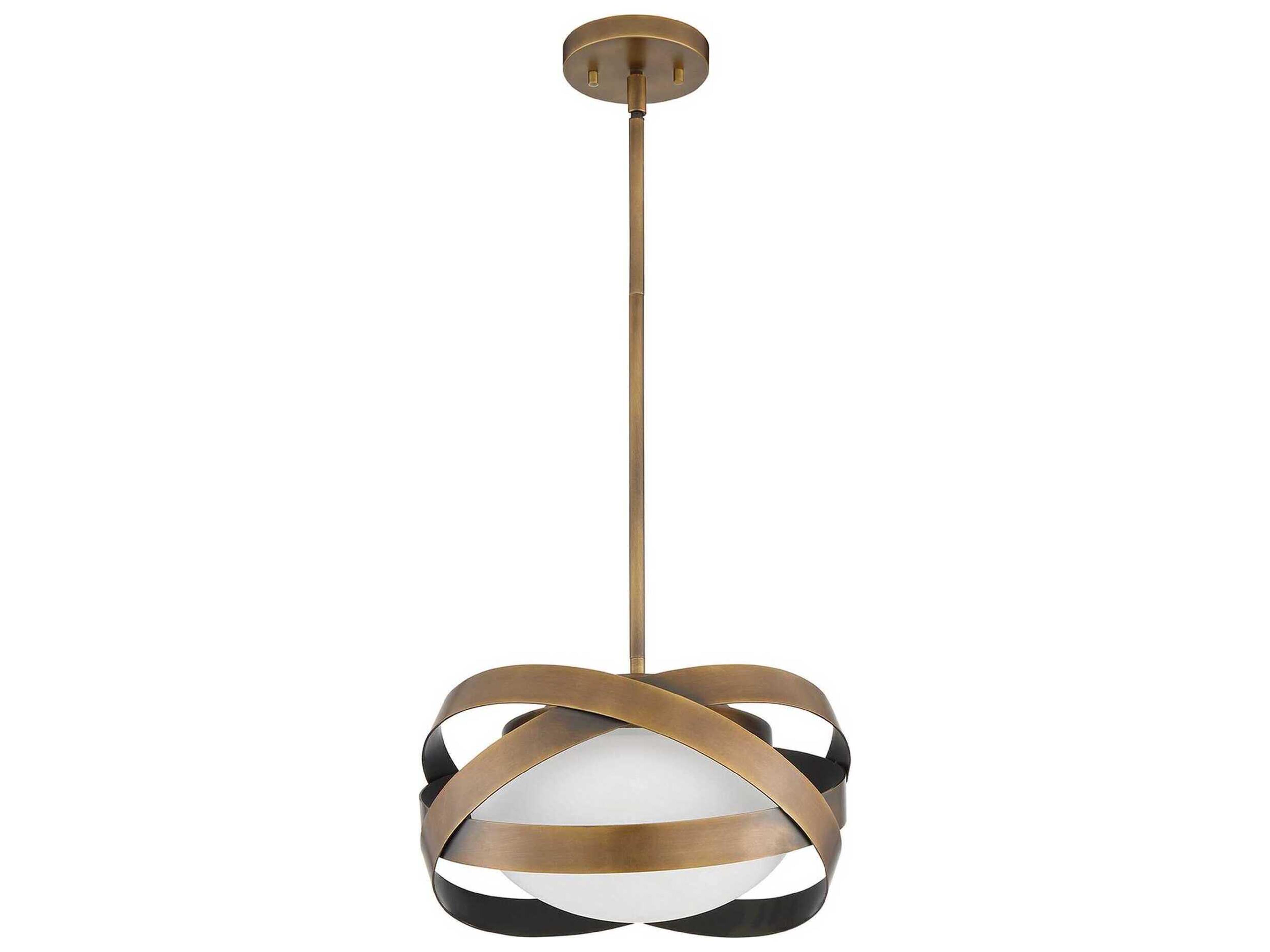 Kendal Saturn 1-Light Brass Glass Pendant