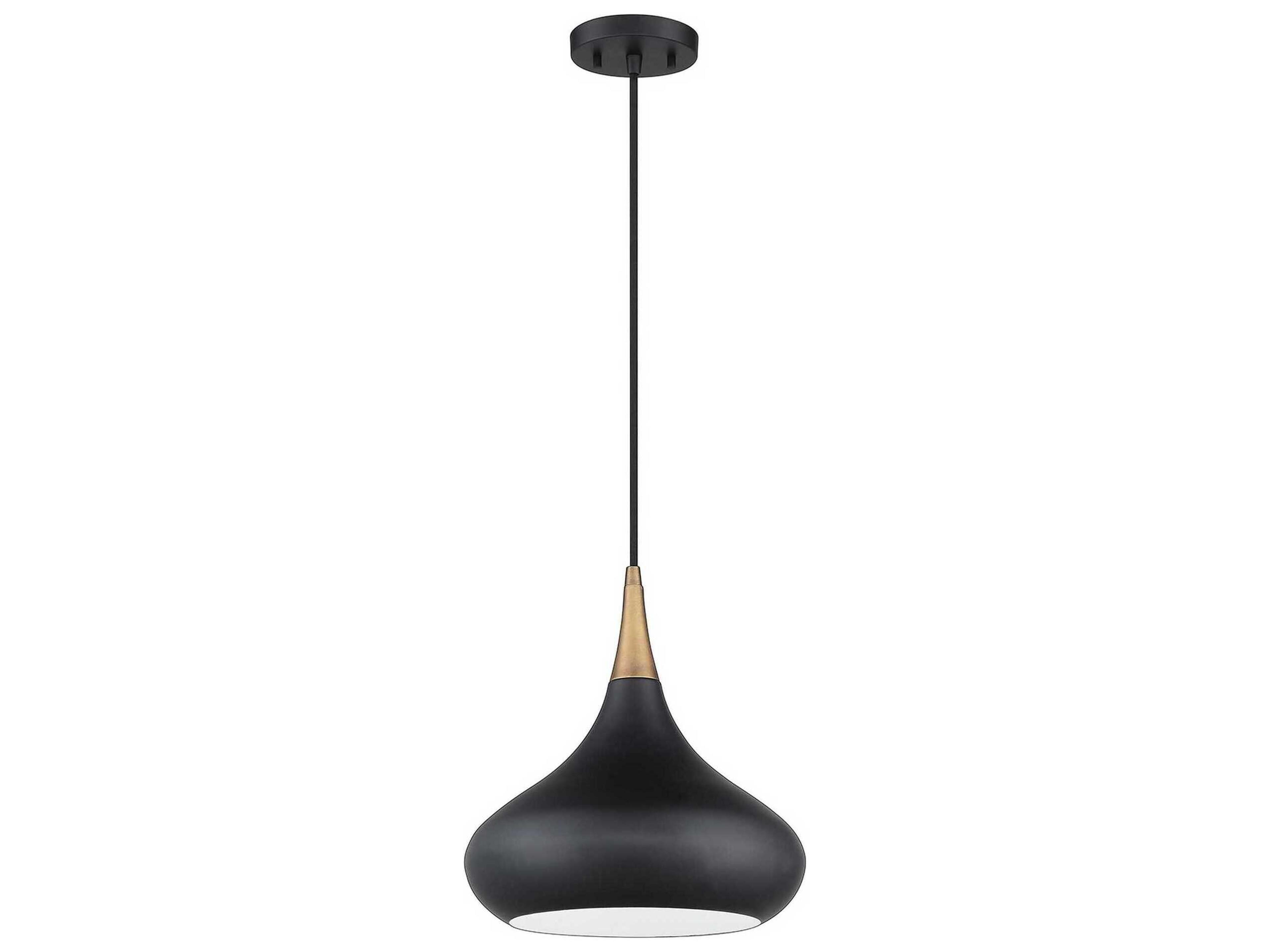 Medina 1-Light Black Brass Mini Pendant