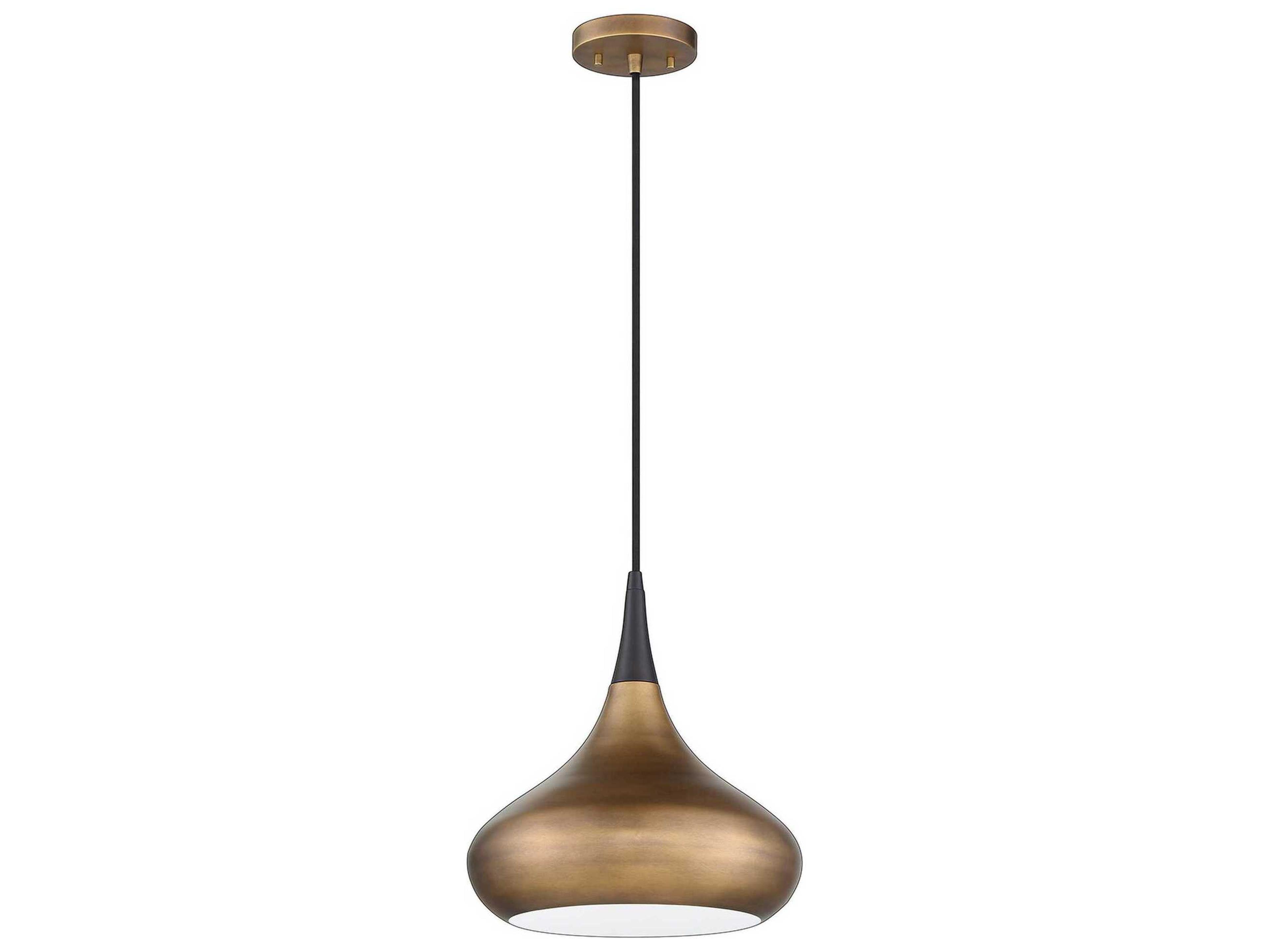 Medina 1-Light Brass Black Mini Pendant