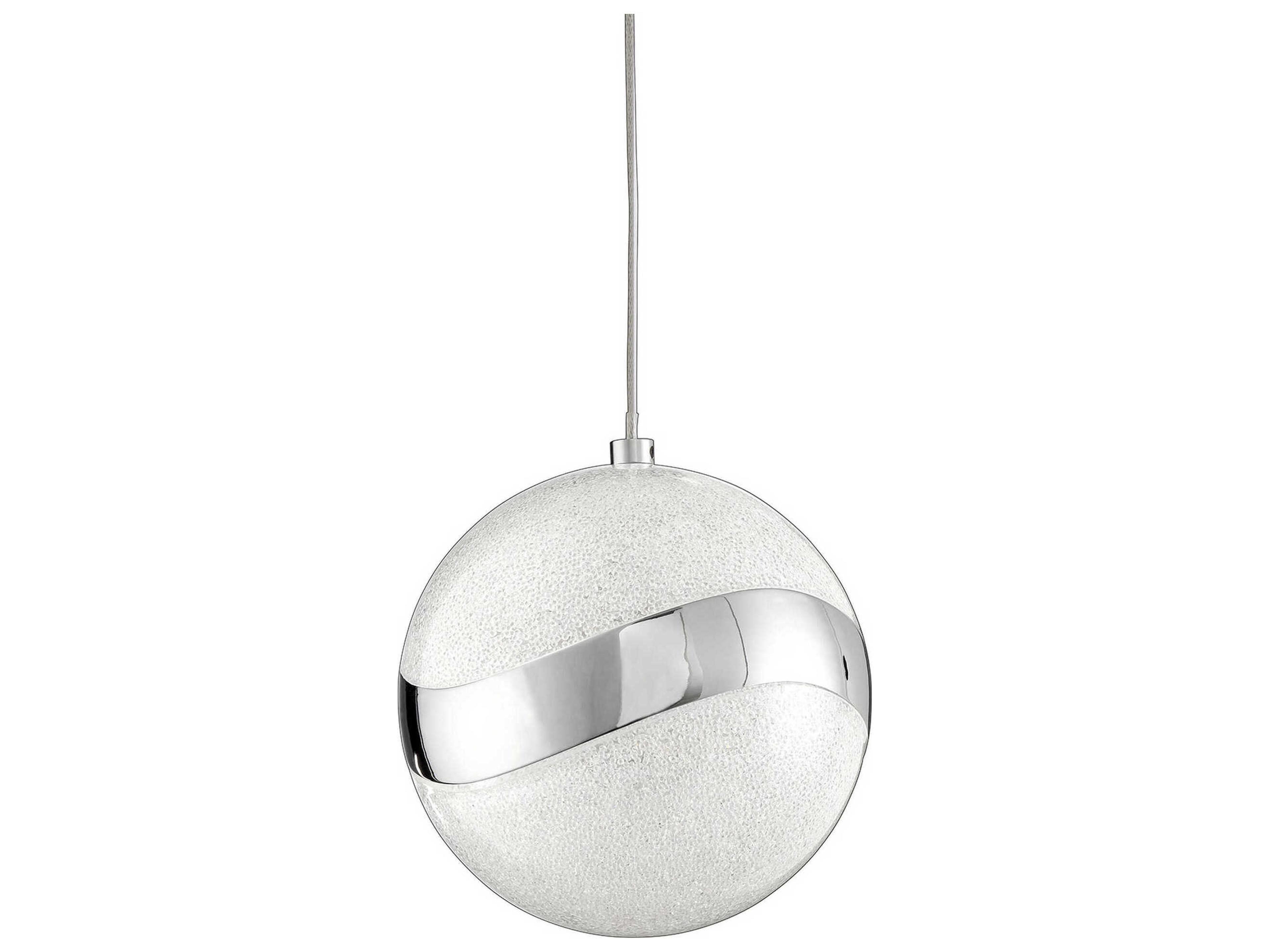 Kendal Mystyke 13-Light Chrome LED Globe Pendant