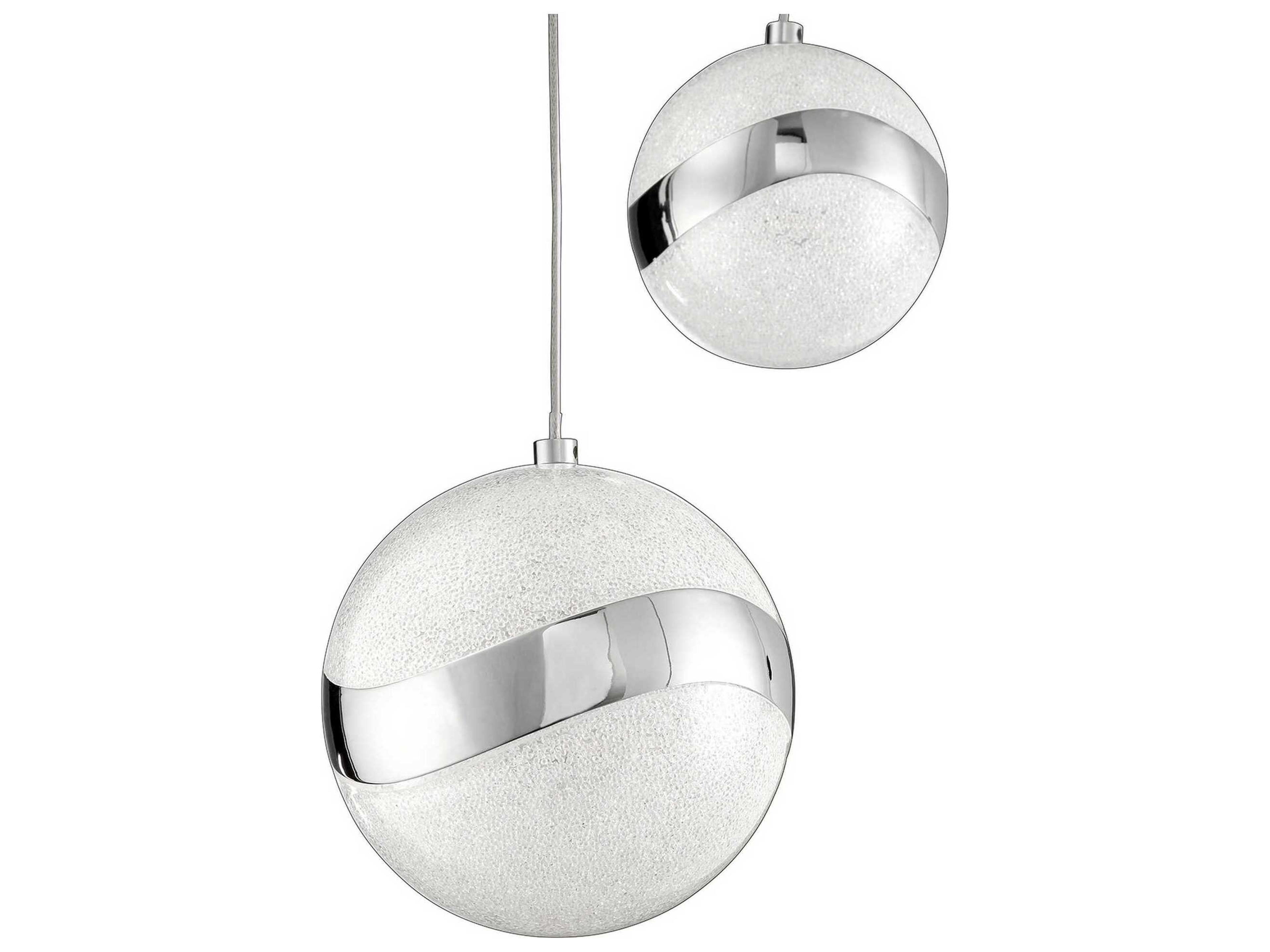 Kendal Mystyke 5-Light Chrome LED Globe Pendant