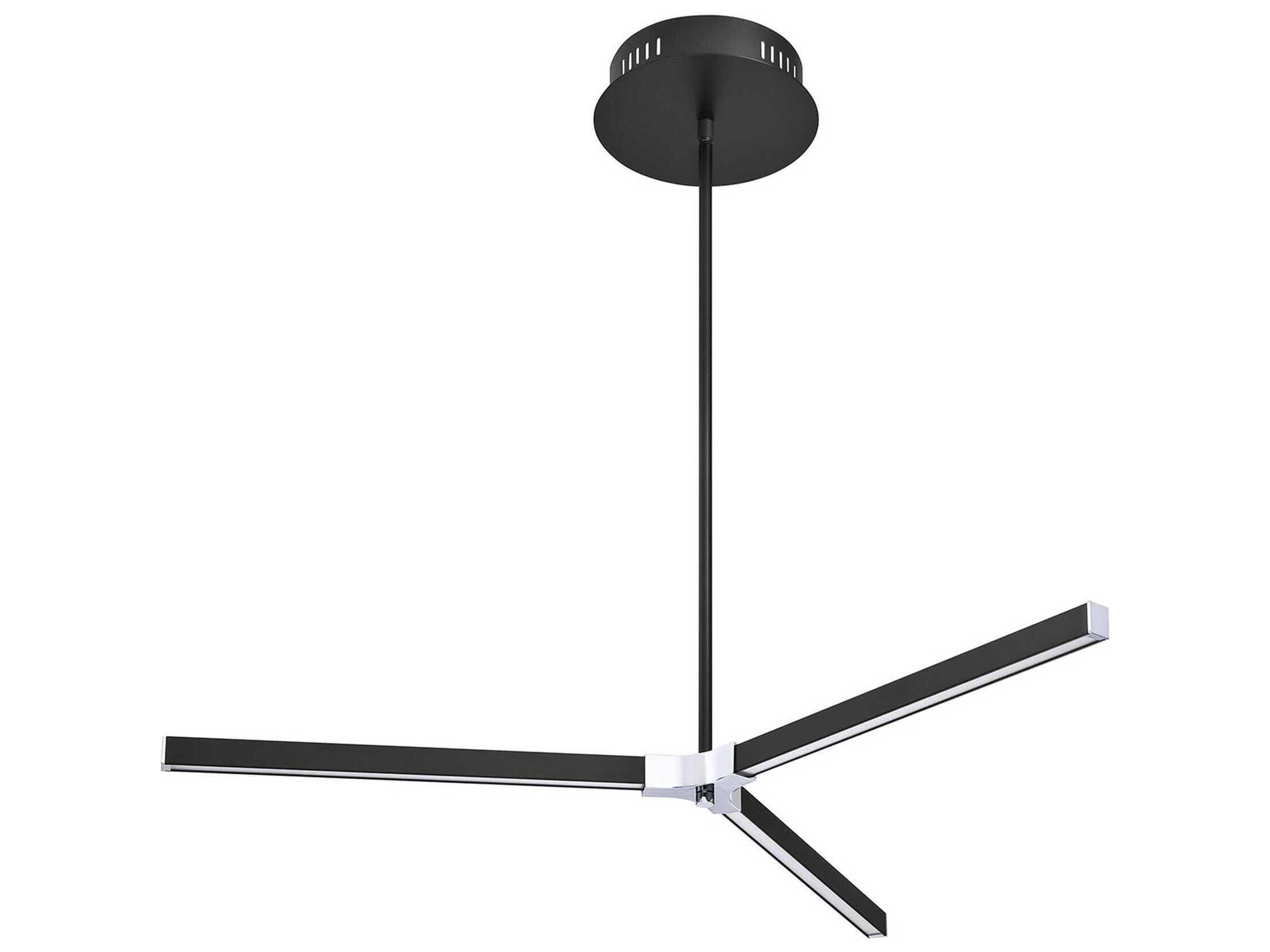 Stykx 3-Light Black Chrome LED Pendant
