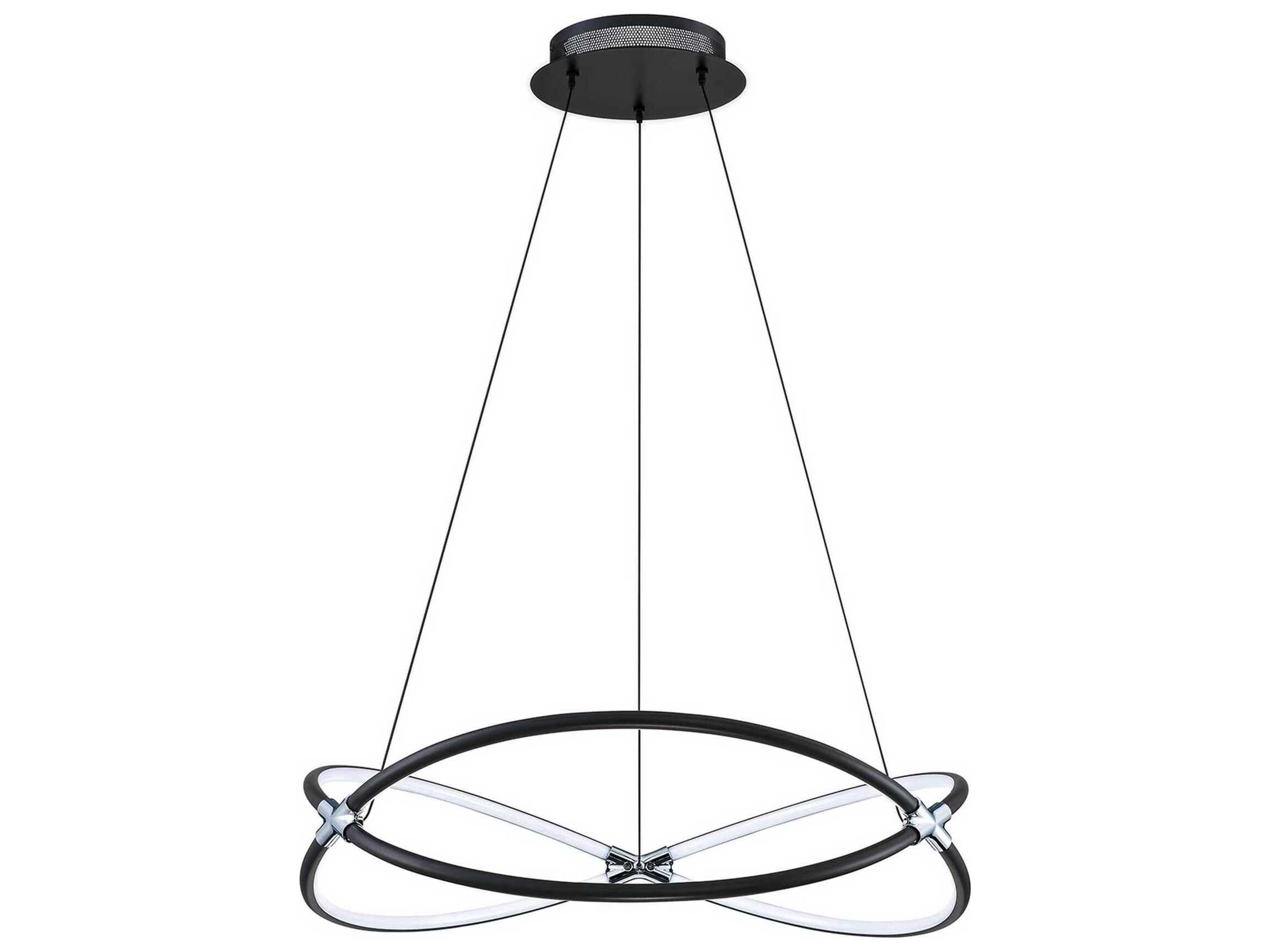 Hoop 6-Light Black Chrome Pendant