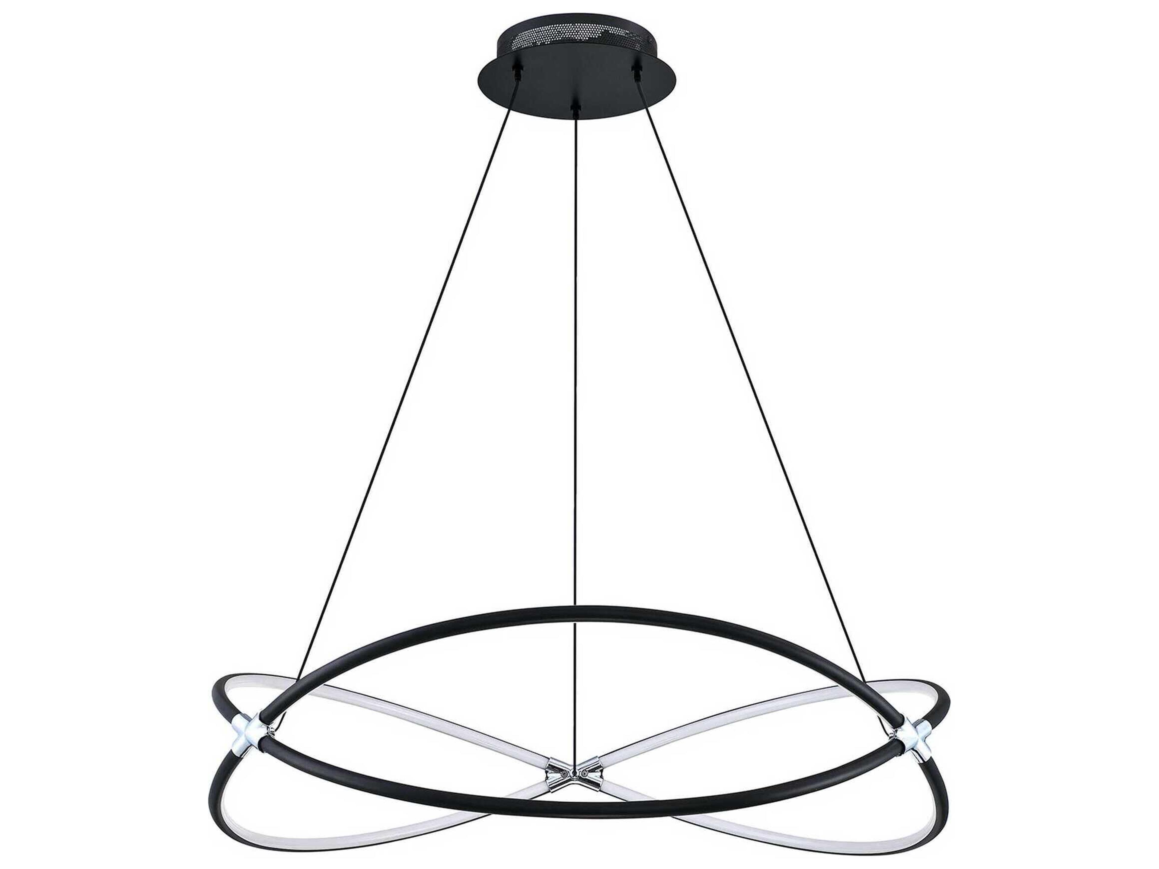 Hoop 6-Light Black Chrome Pendant