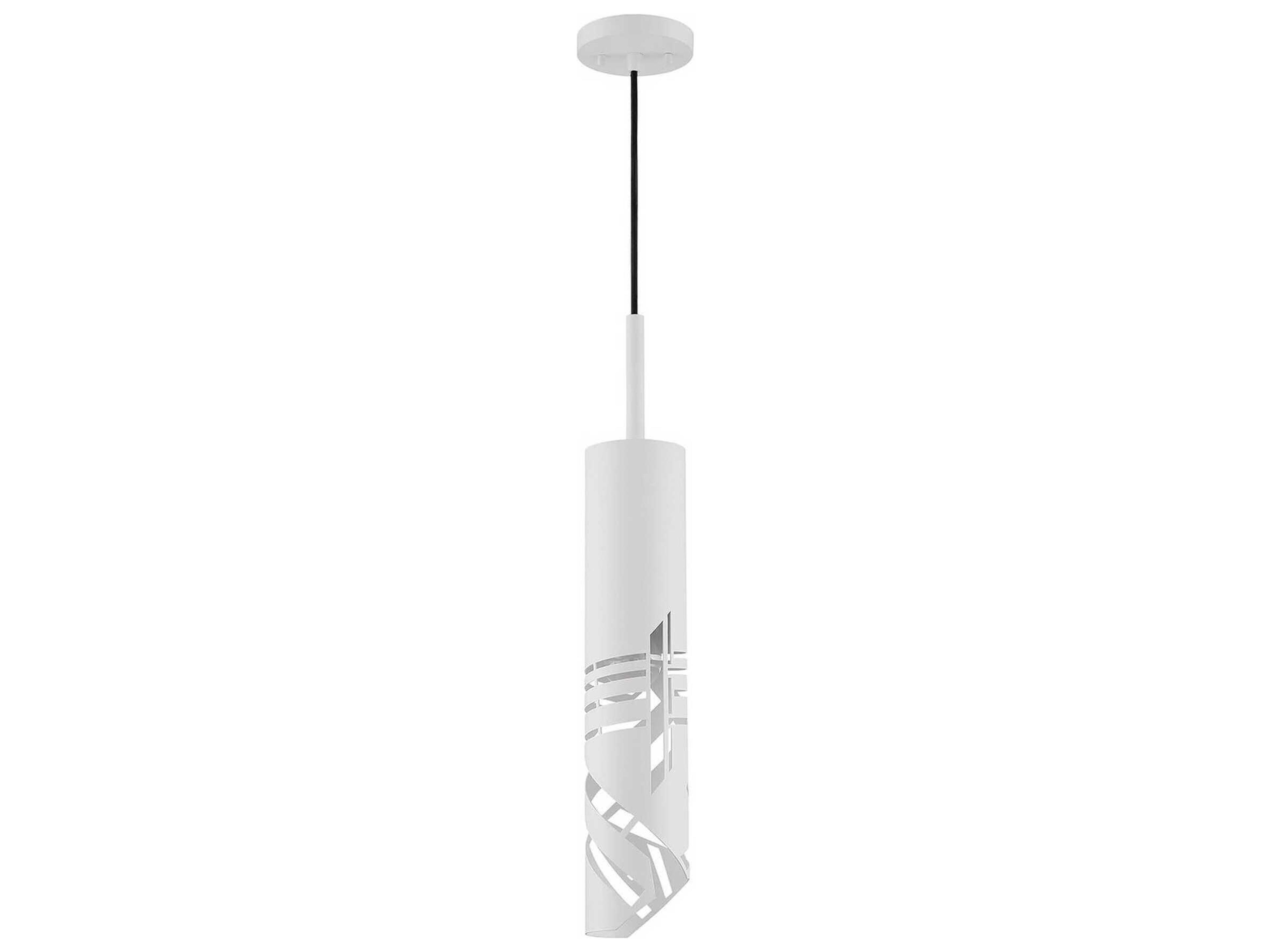 Knoll 1-Light White Cylinder Mini Pendant