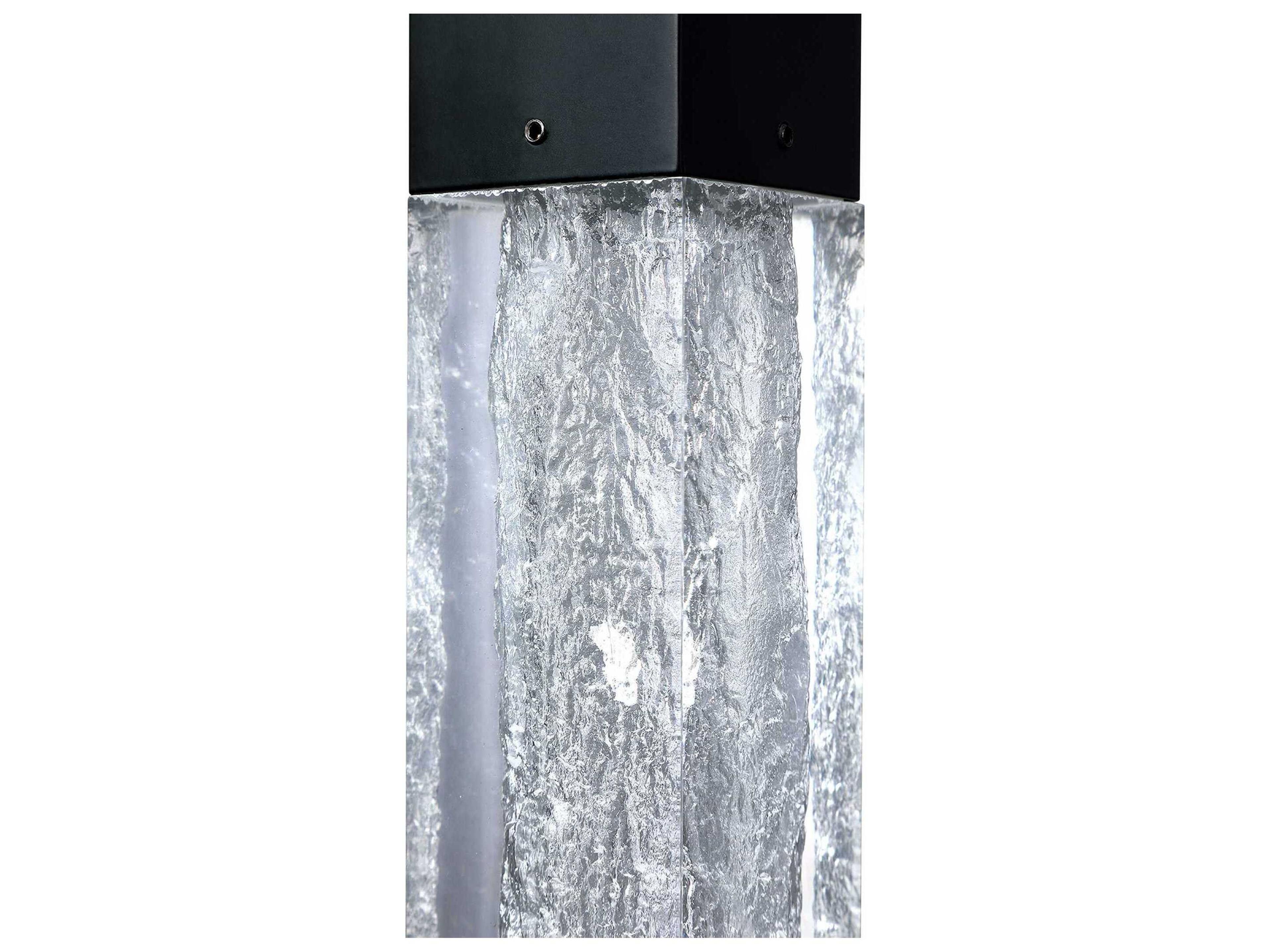 Kendal Ice Age 1-Light Black LED Linear Mini Pendant