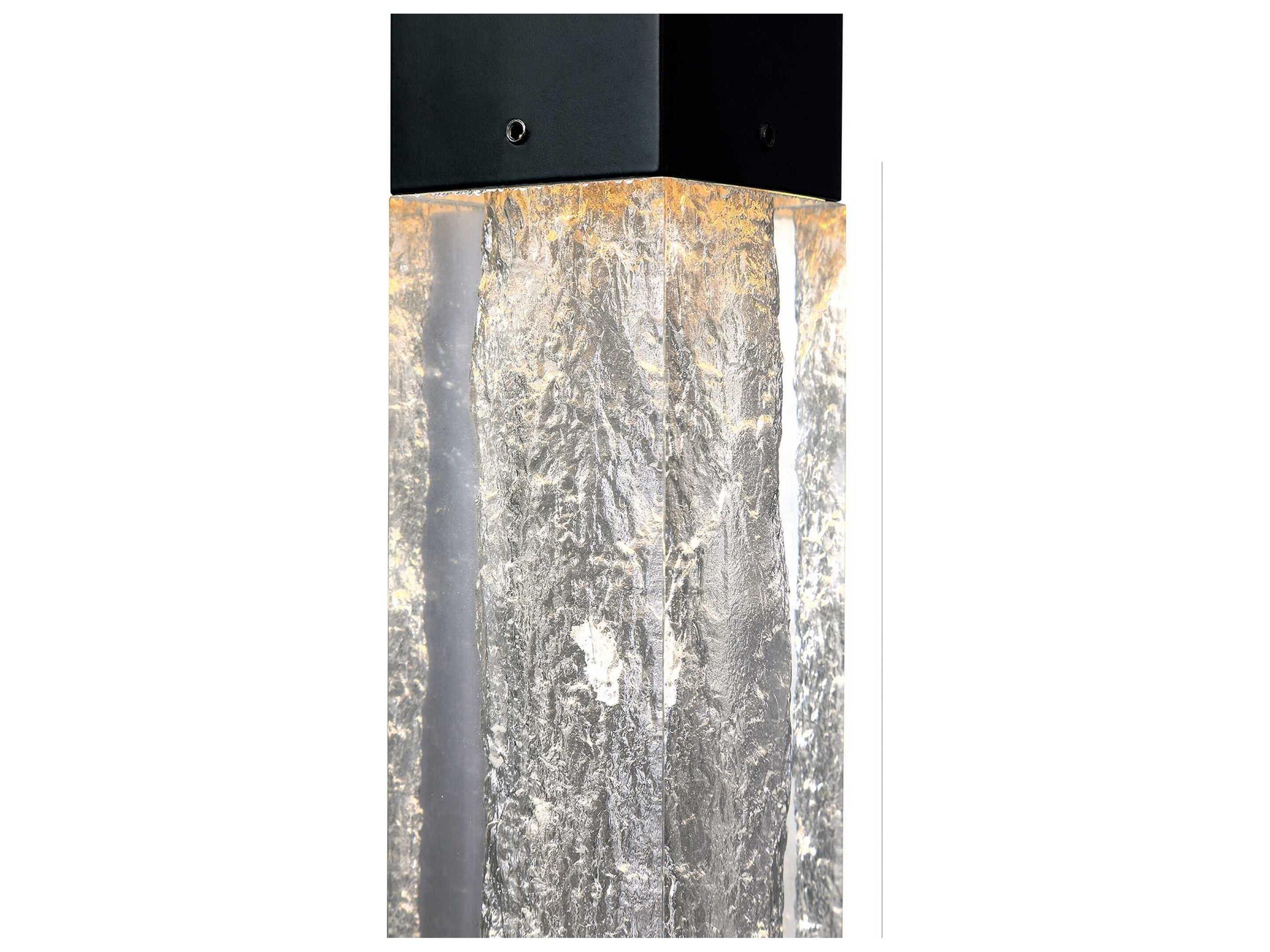 Kendal Ice Age 1-Light Black LED Linear Mini Pendant