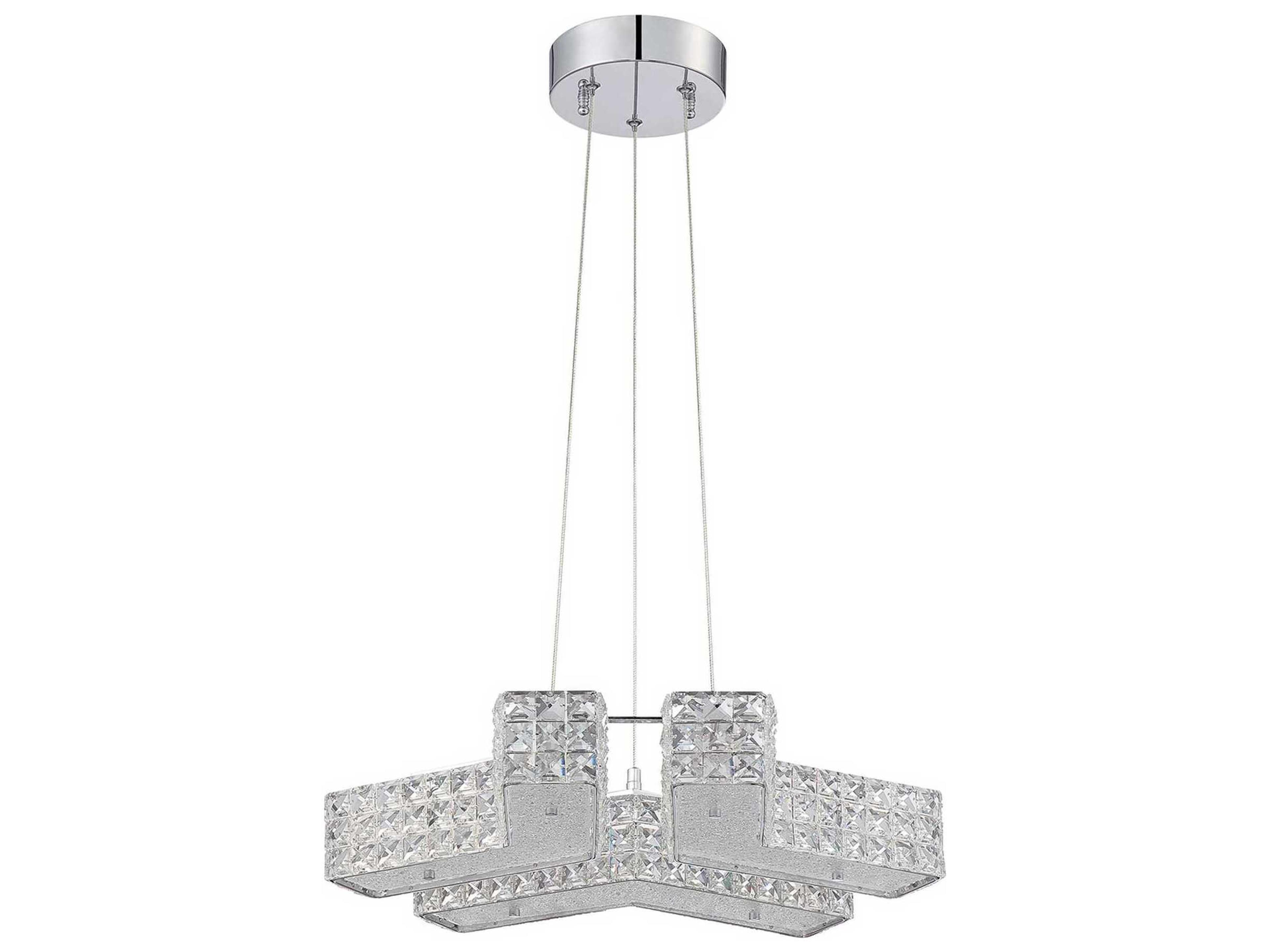Kendal Carina 6-Light Chrome Crystal Geometric Pendant