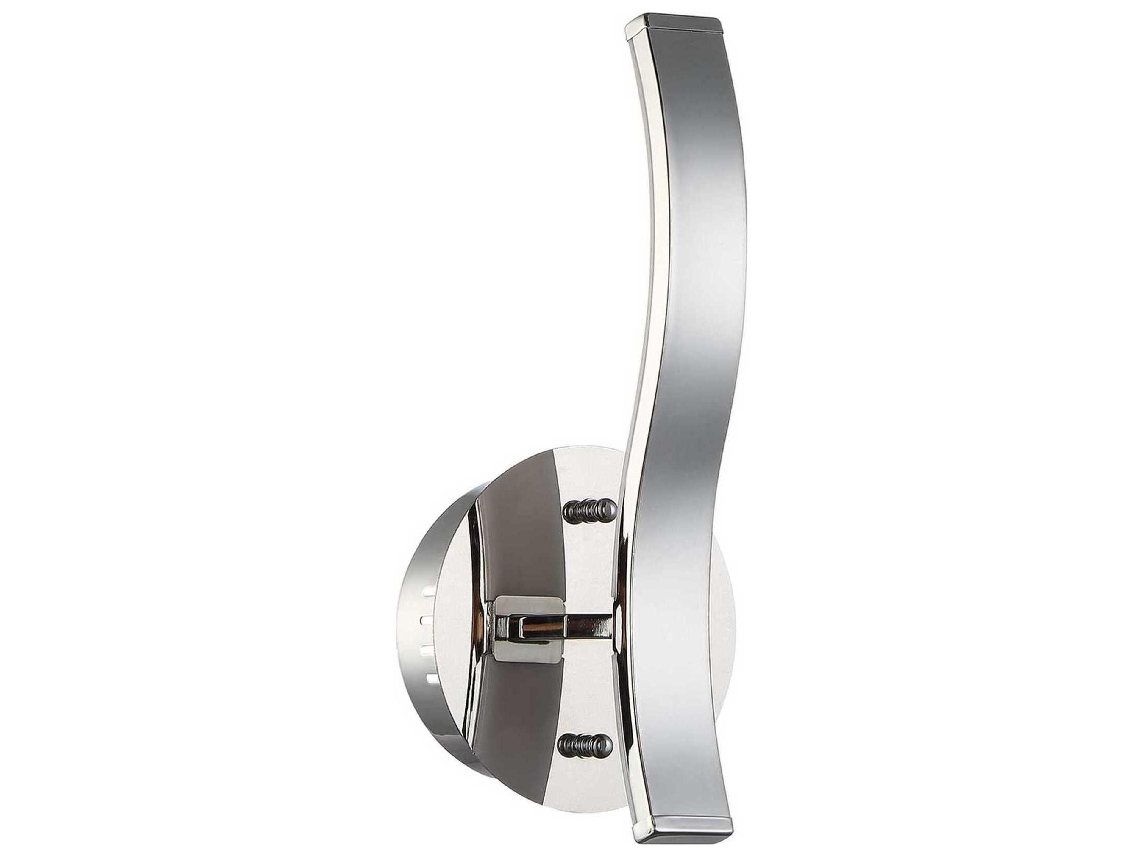 Wave Chrome LED Wall Sconce