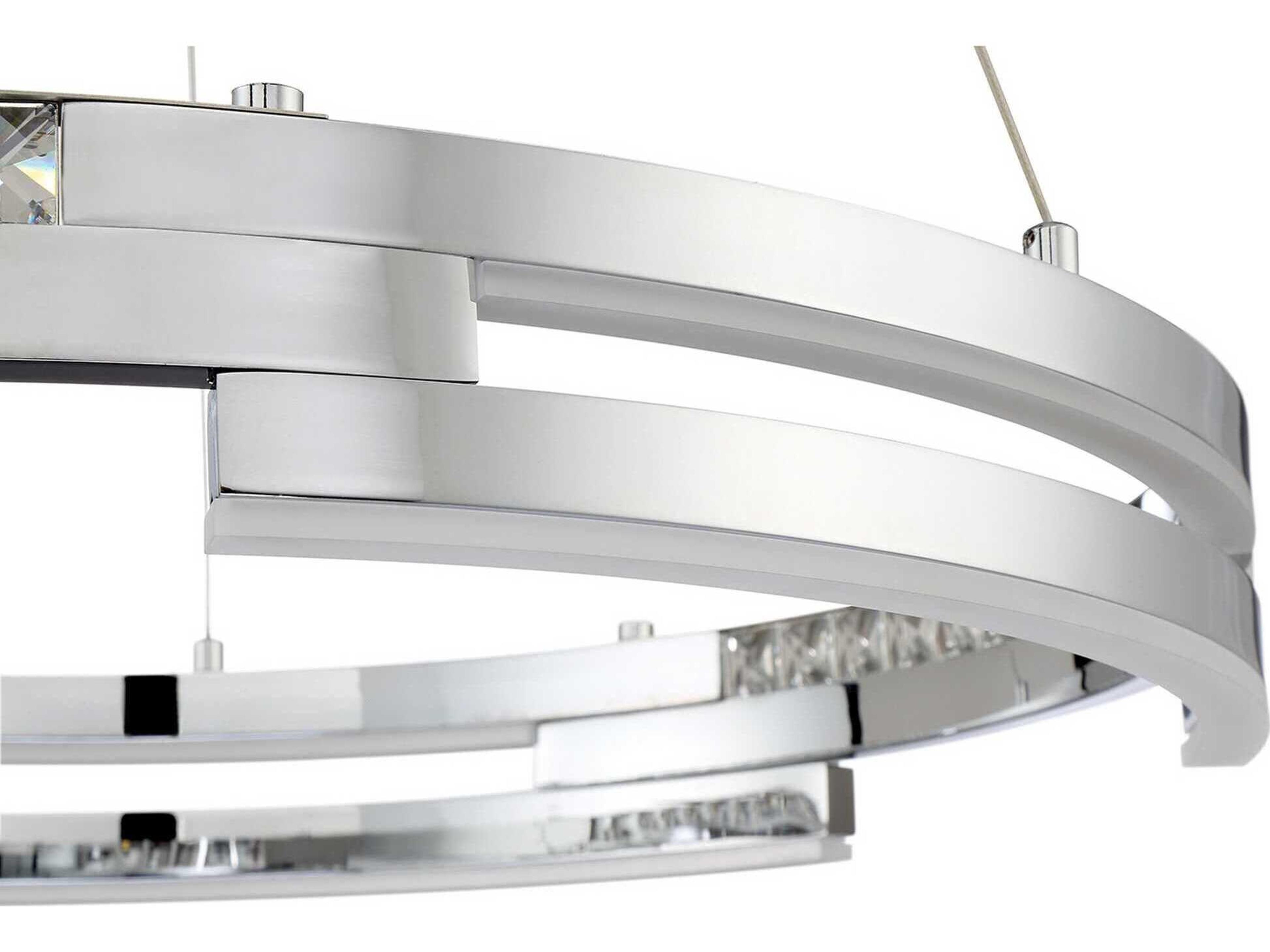 Kendal Satern Chrome LED Round Pendant