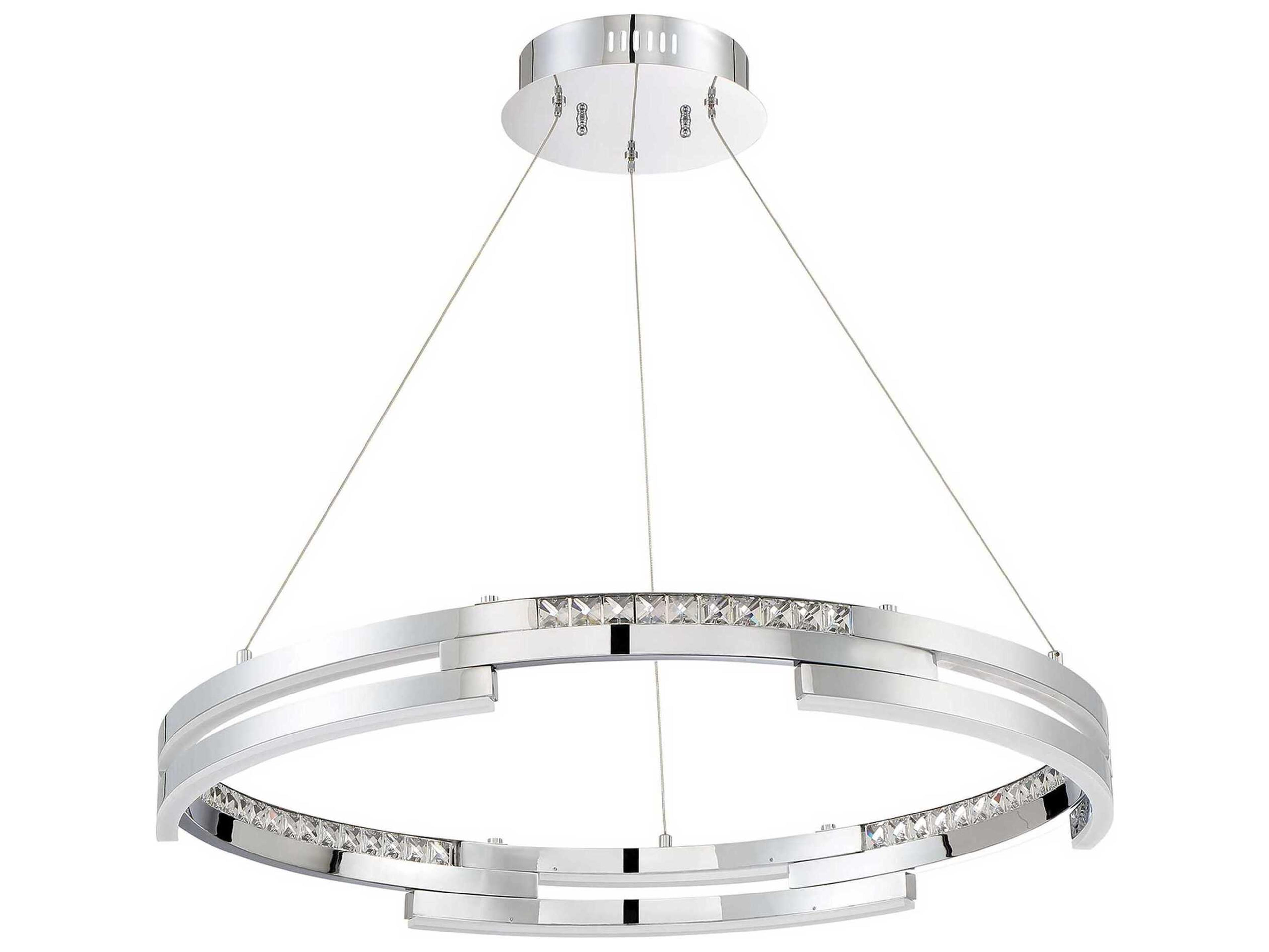 Satern Chrome LED Round Pendant