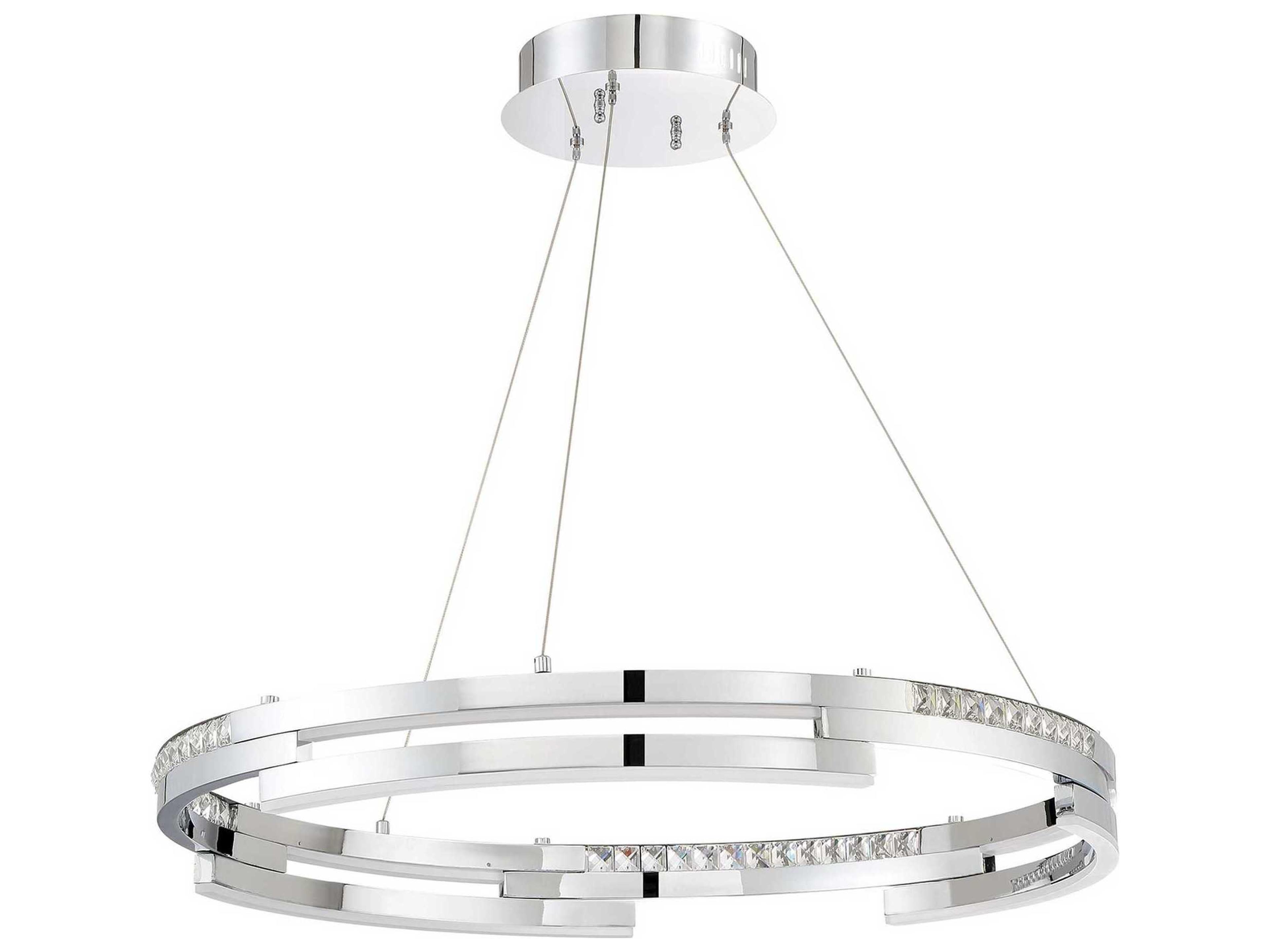 Kendal Satern Chrome LED Round Pendant