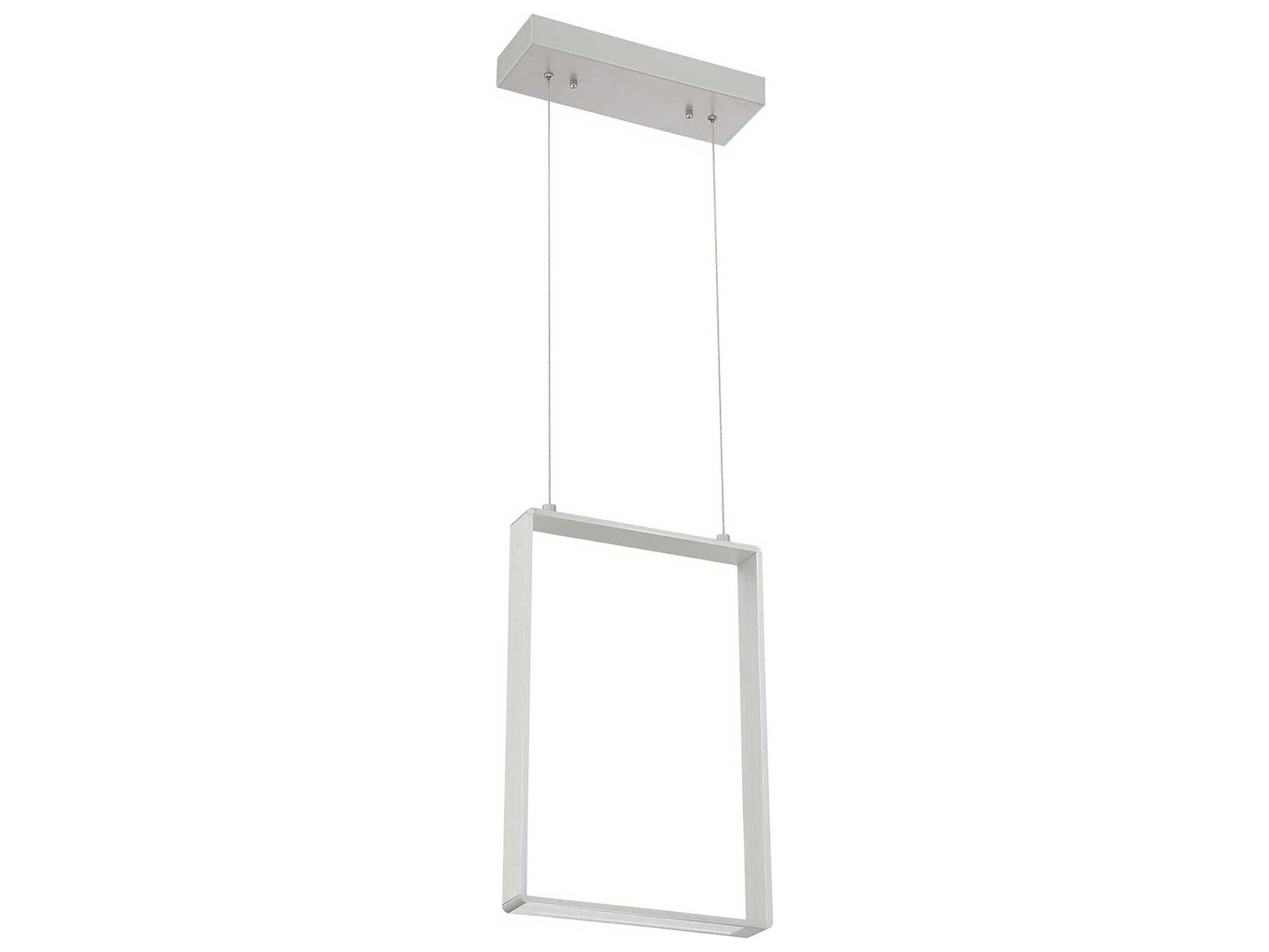 Quadron 1-Light Aluminum White LED Geometric Linear Pendant