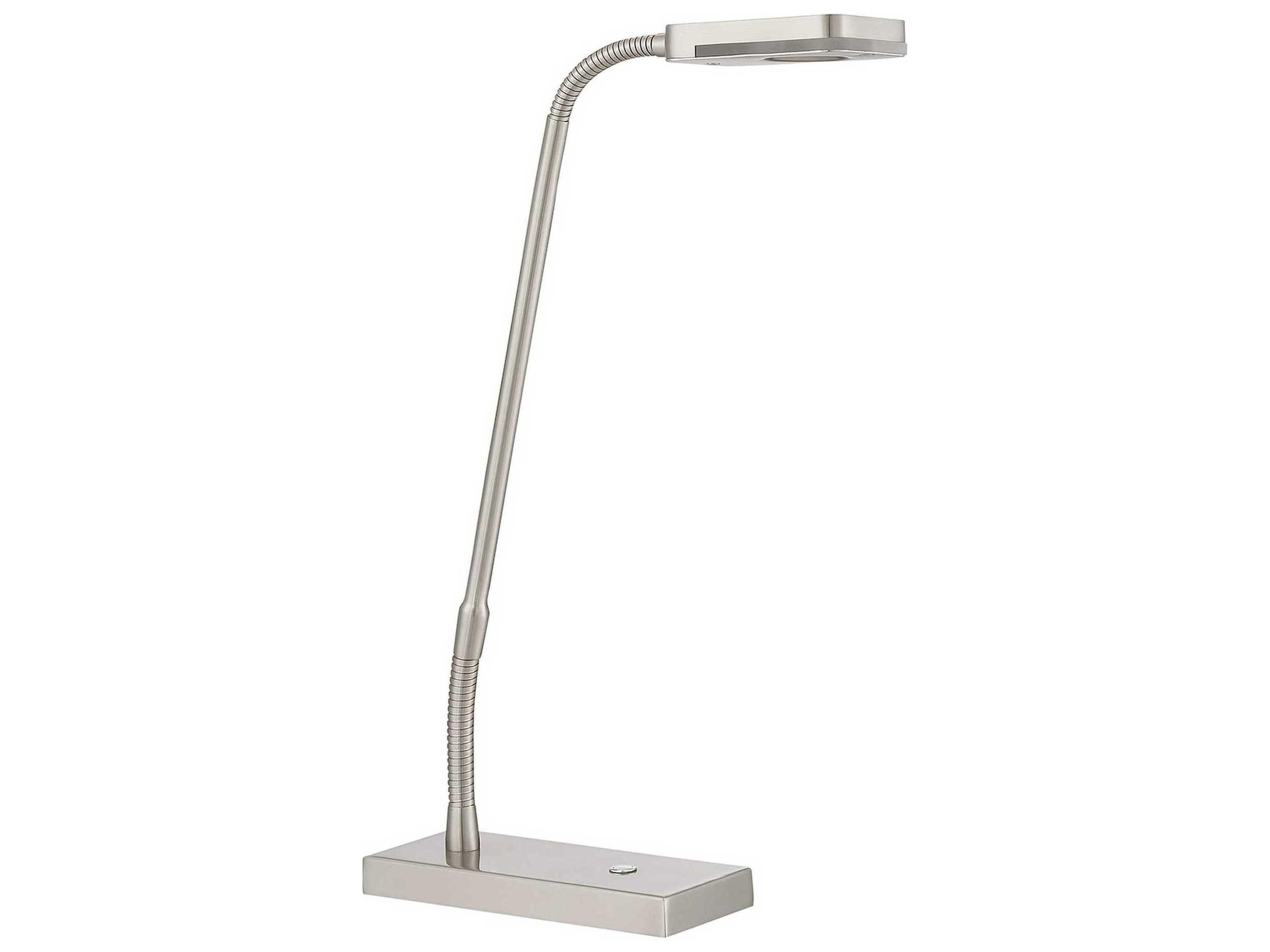 Tavv Satin Nickel LED Desk Lamp