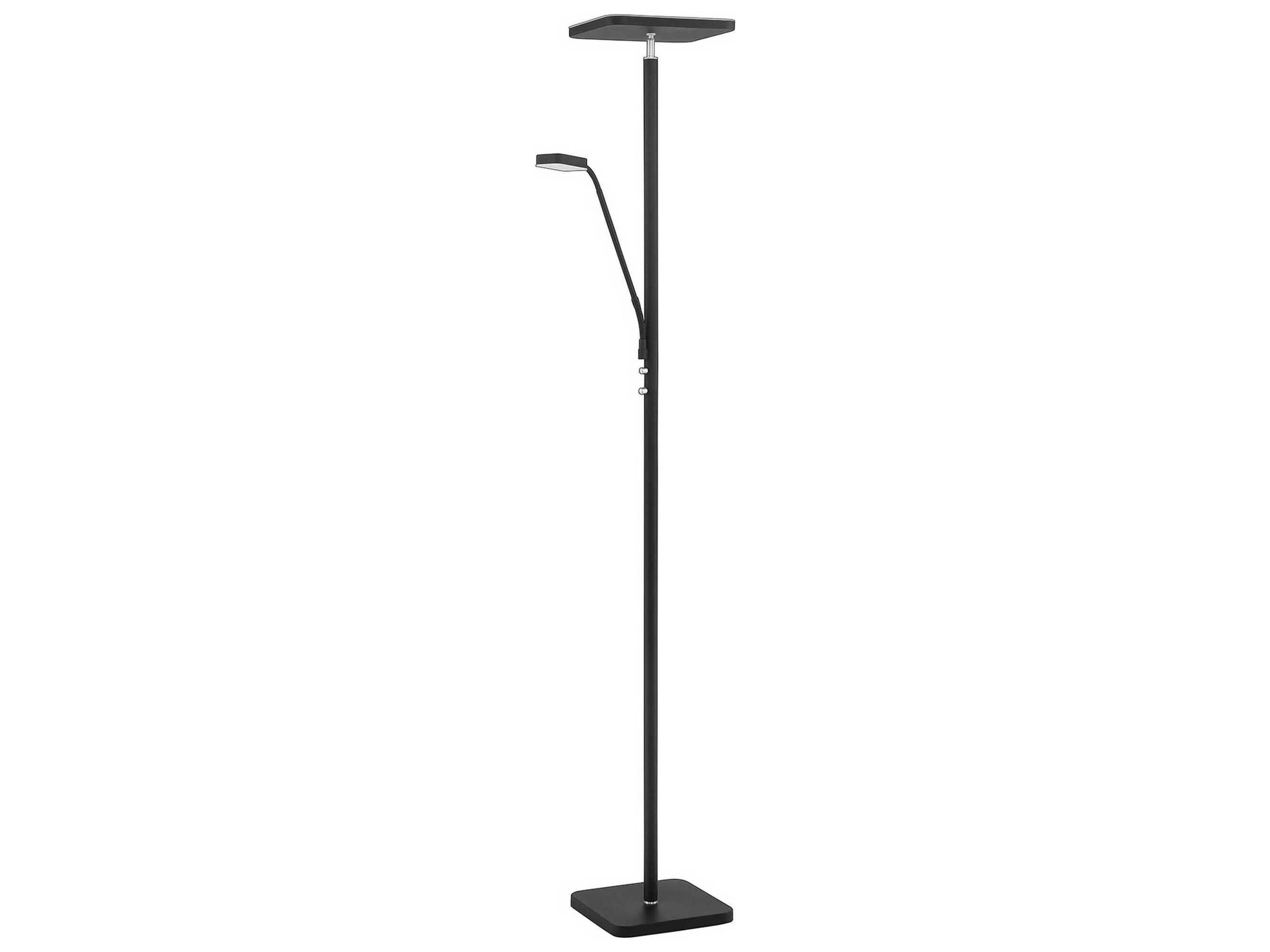 Ella Black Satin Nickel LED Floor Lamp