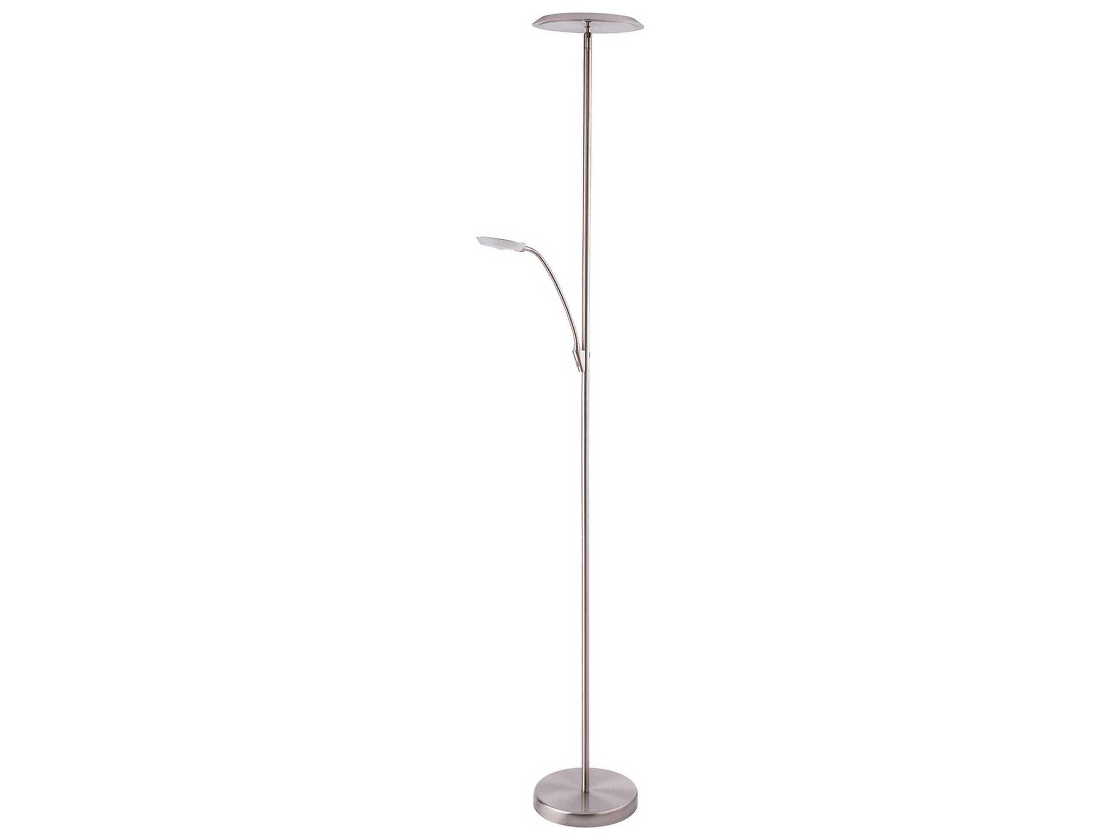 Iggy Satin Nickel LED Floor Lamp