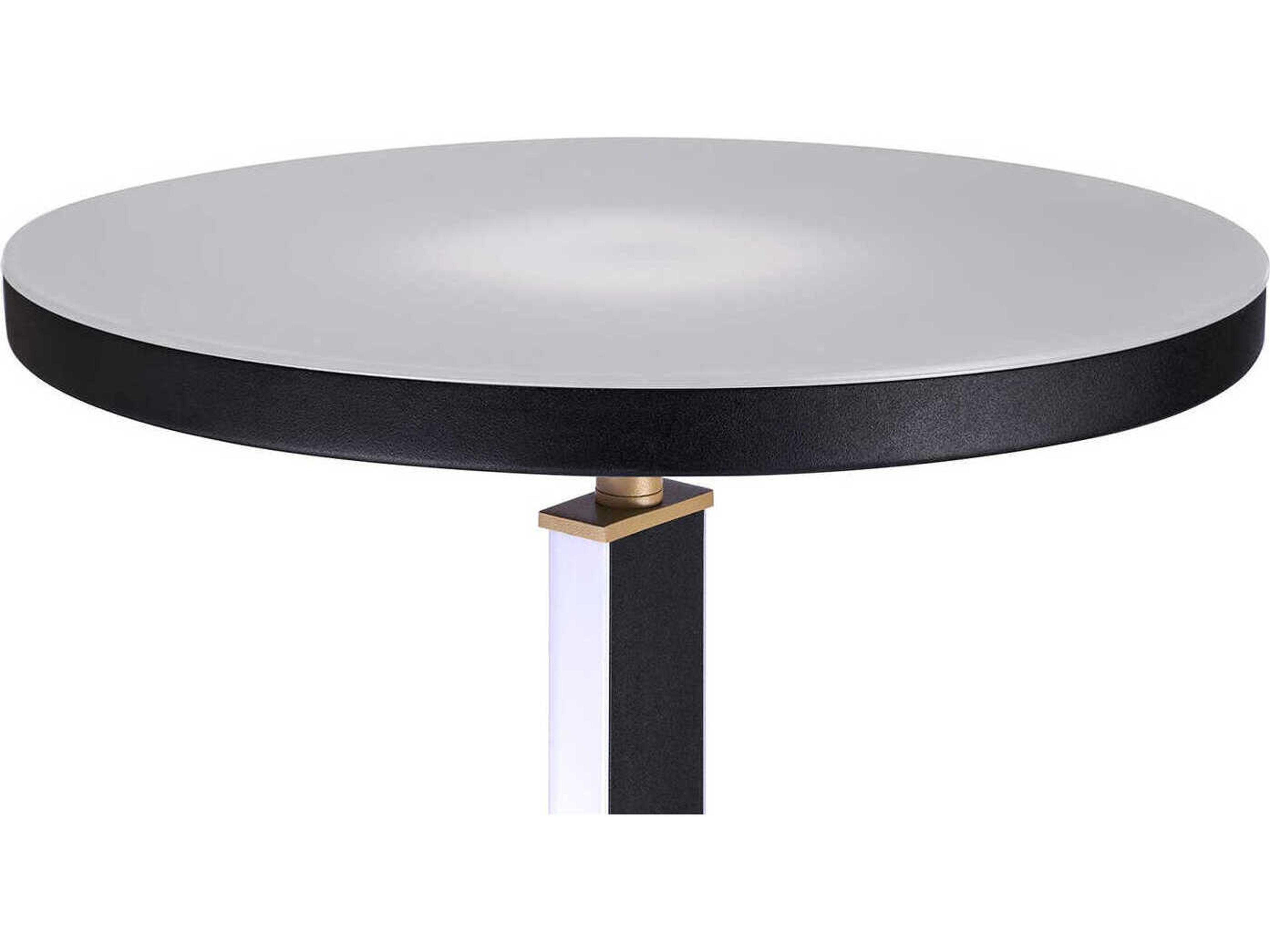 Kendal Plex Black Brass Floor Lamp