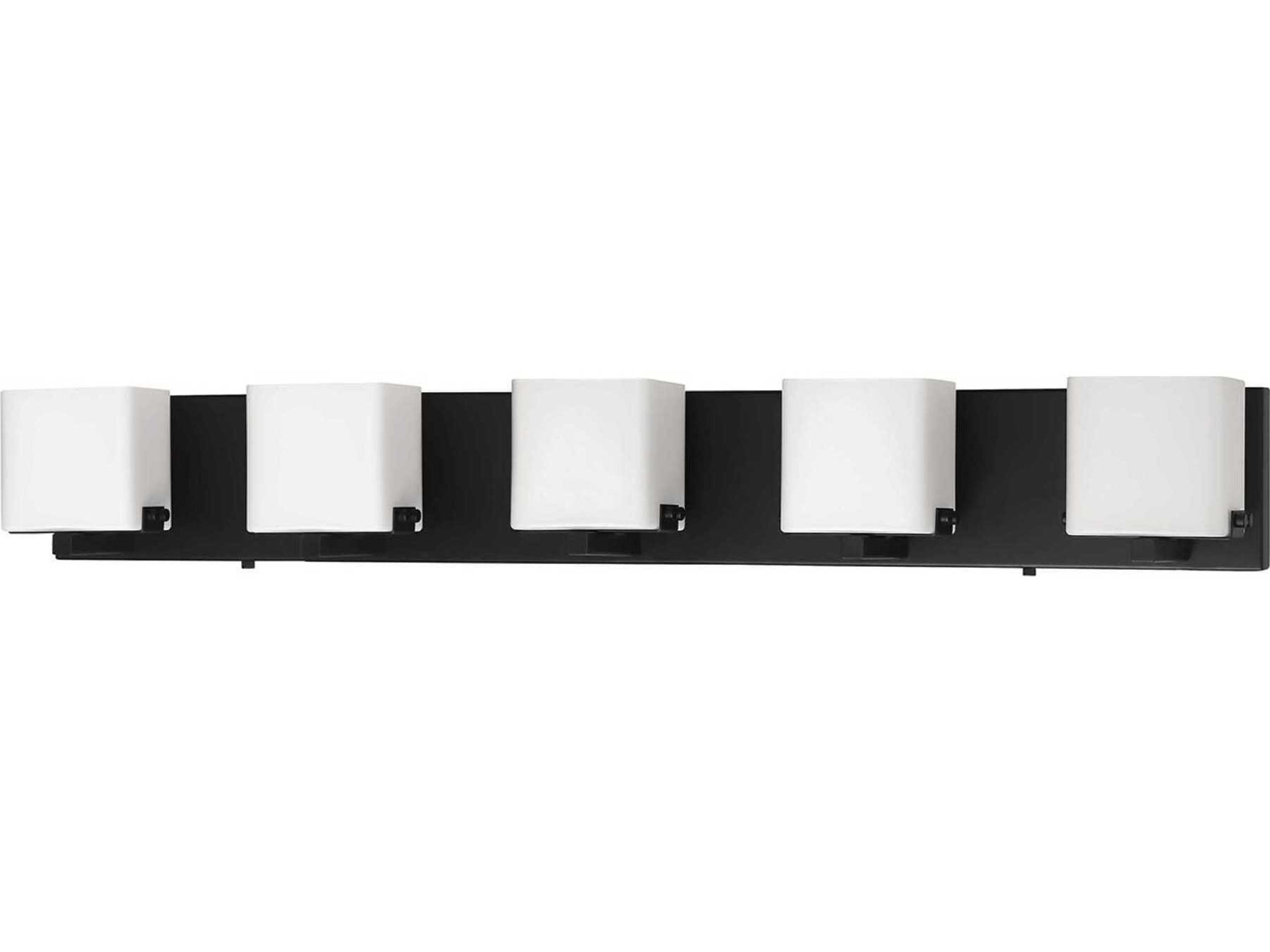 Kendal Vega 5-Light Black Glass Vanity Light