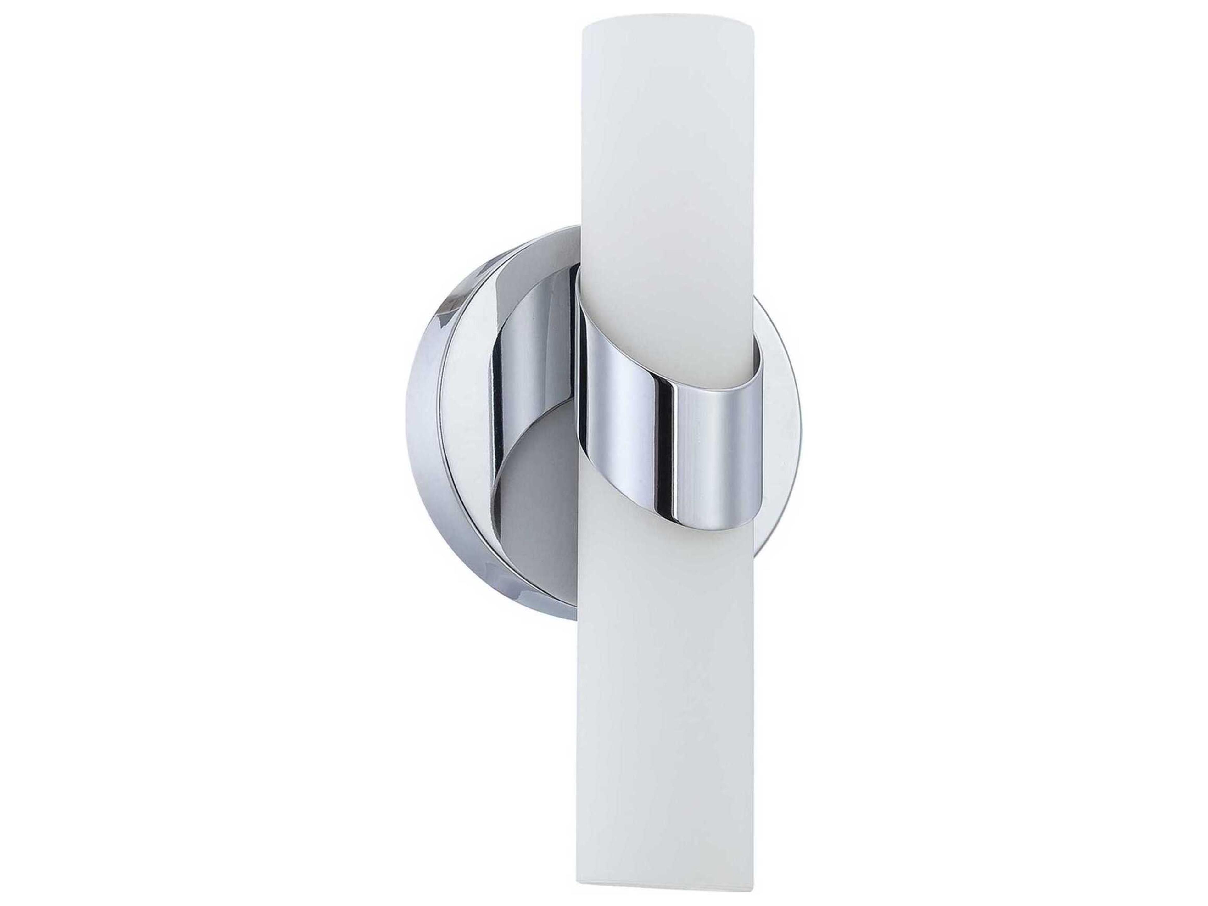 Candela 2-Light Chrome Glass LED Wall Sconce