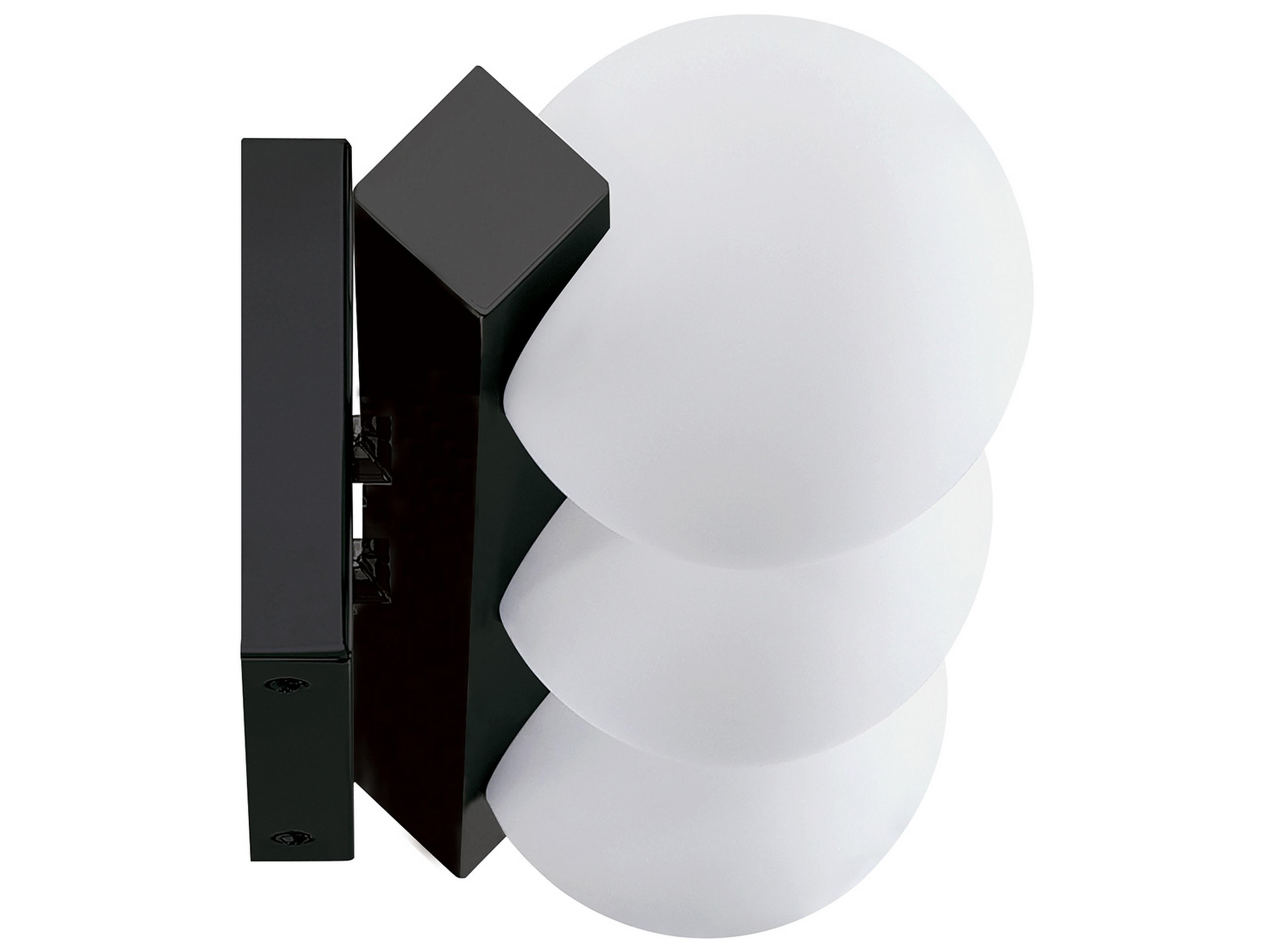 Kendal Orbitron 3-Light Black Glass Vanity Light