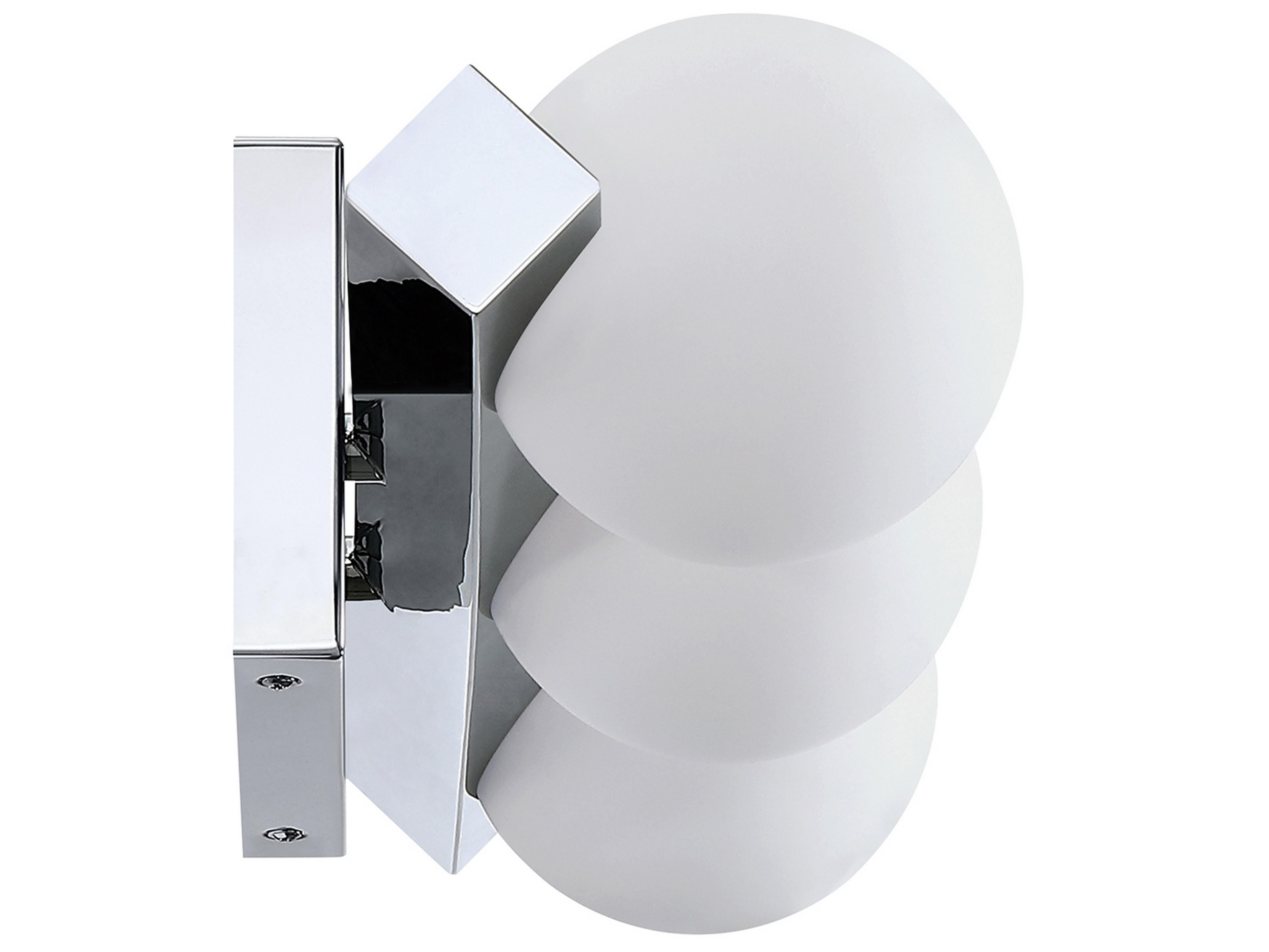 Kendal Orbitron 3-Light Chrome Glass Vanity Light