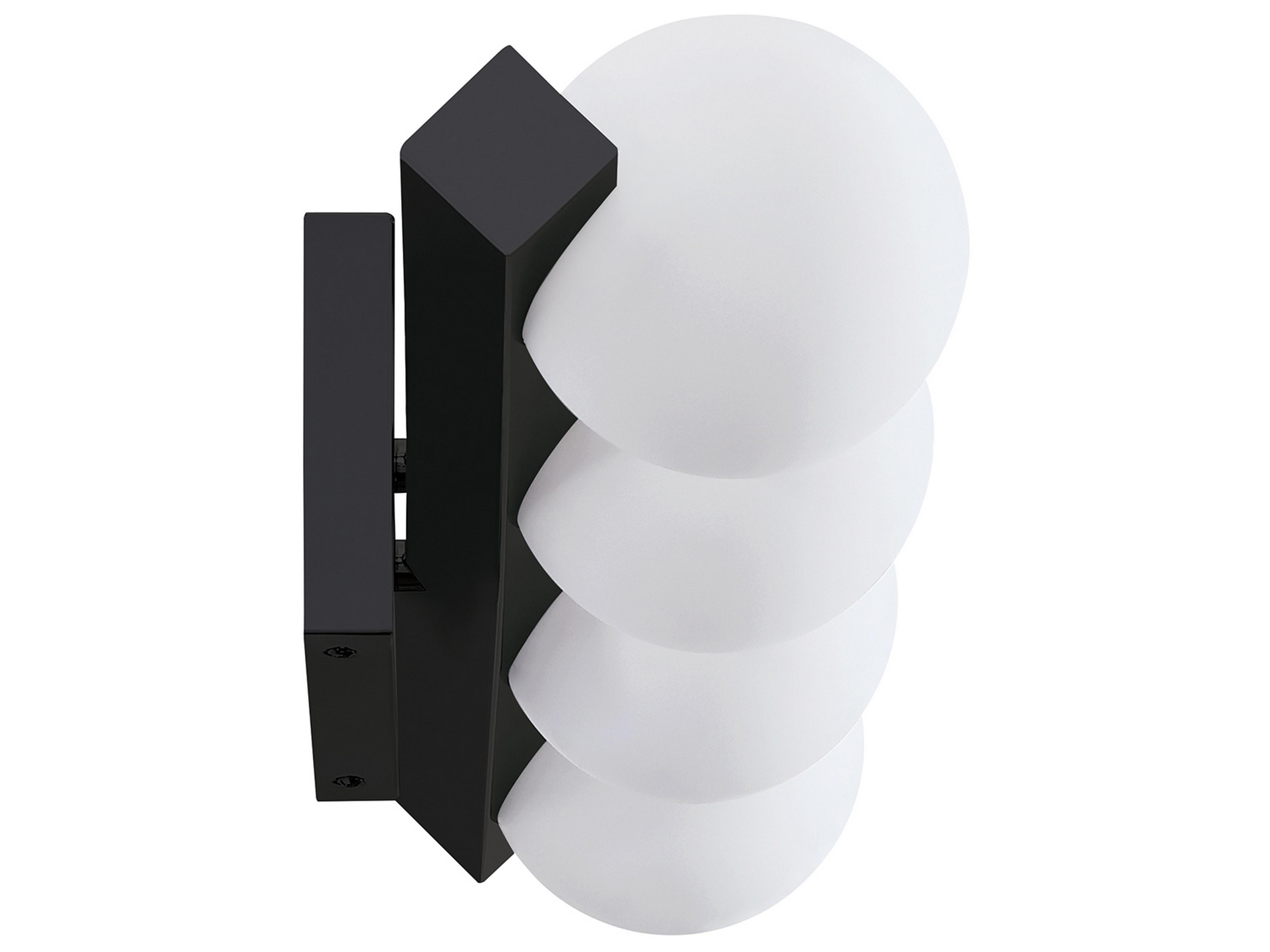 Kendal Orbitron 4-Light Black Glass Vanity Light