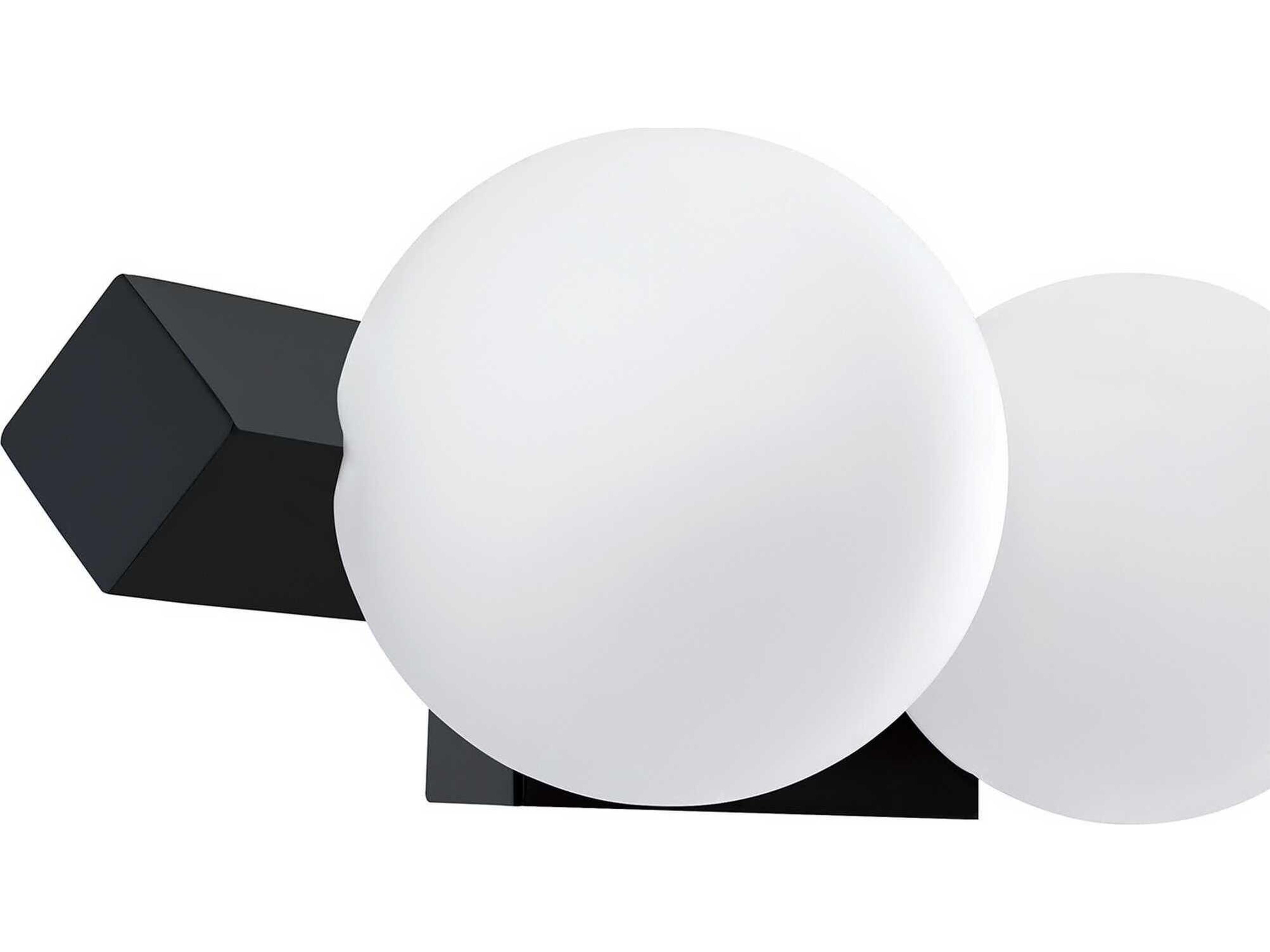 Kendal Orbitron 4-Light Black Glass Vanity Light