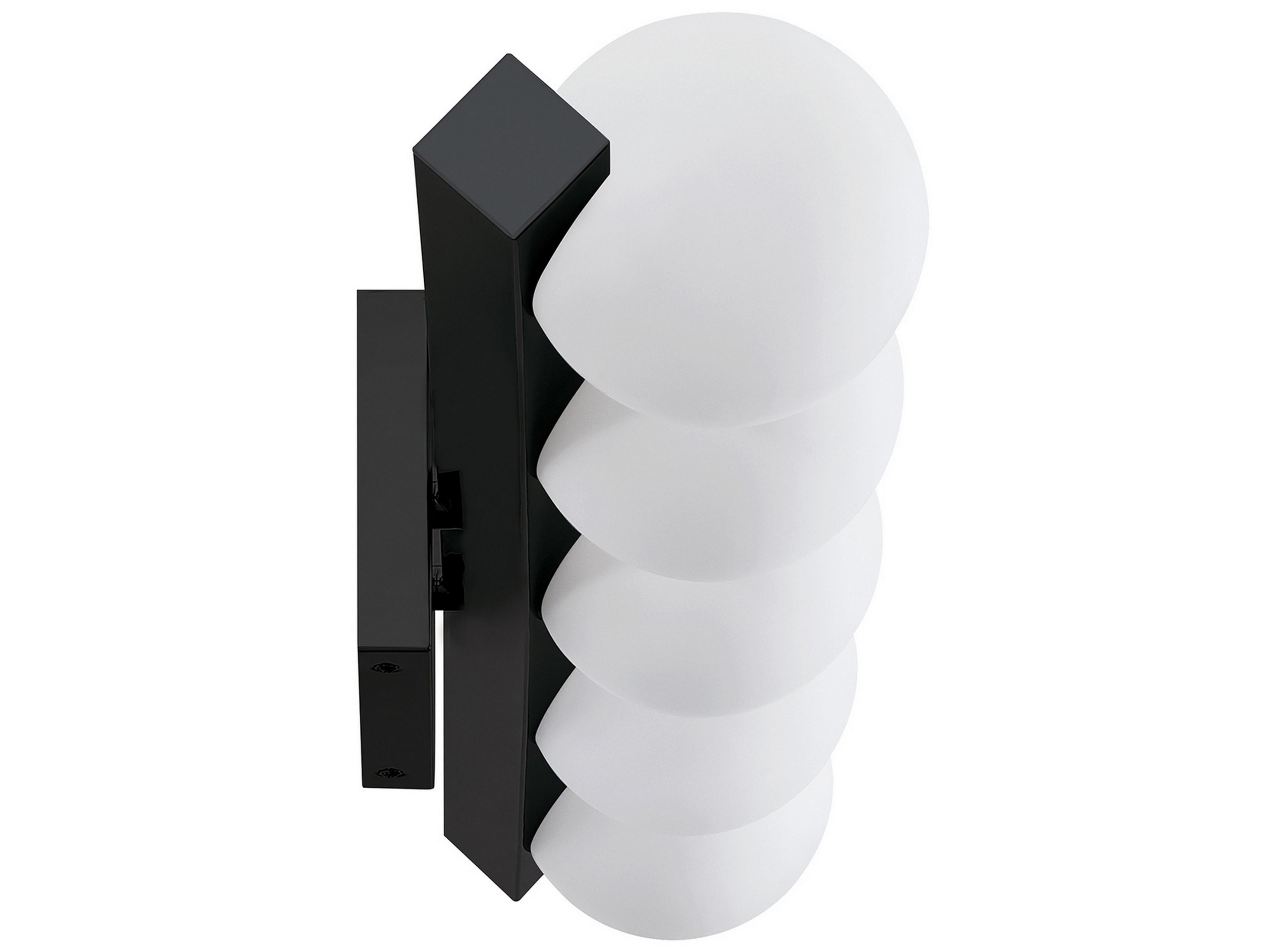 Kendal Orbitron 5-Light Black Glass Vanity Light