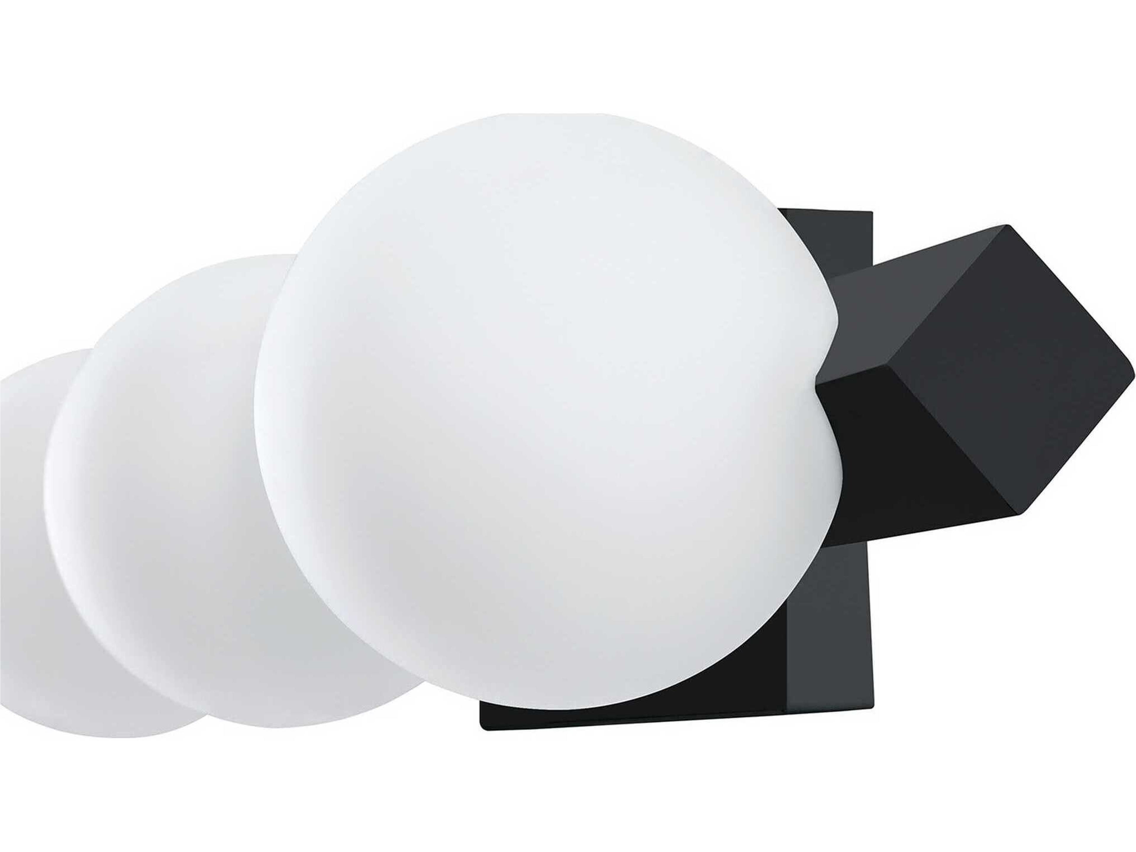 Kendal Orbitron 5-Light Black Glass Vanity Light