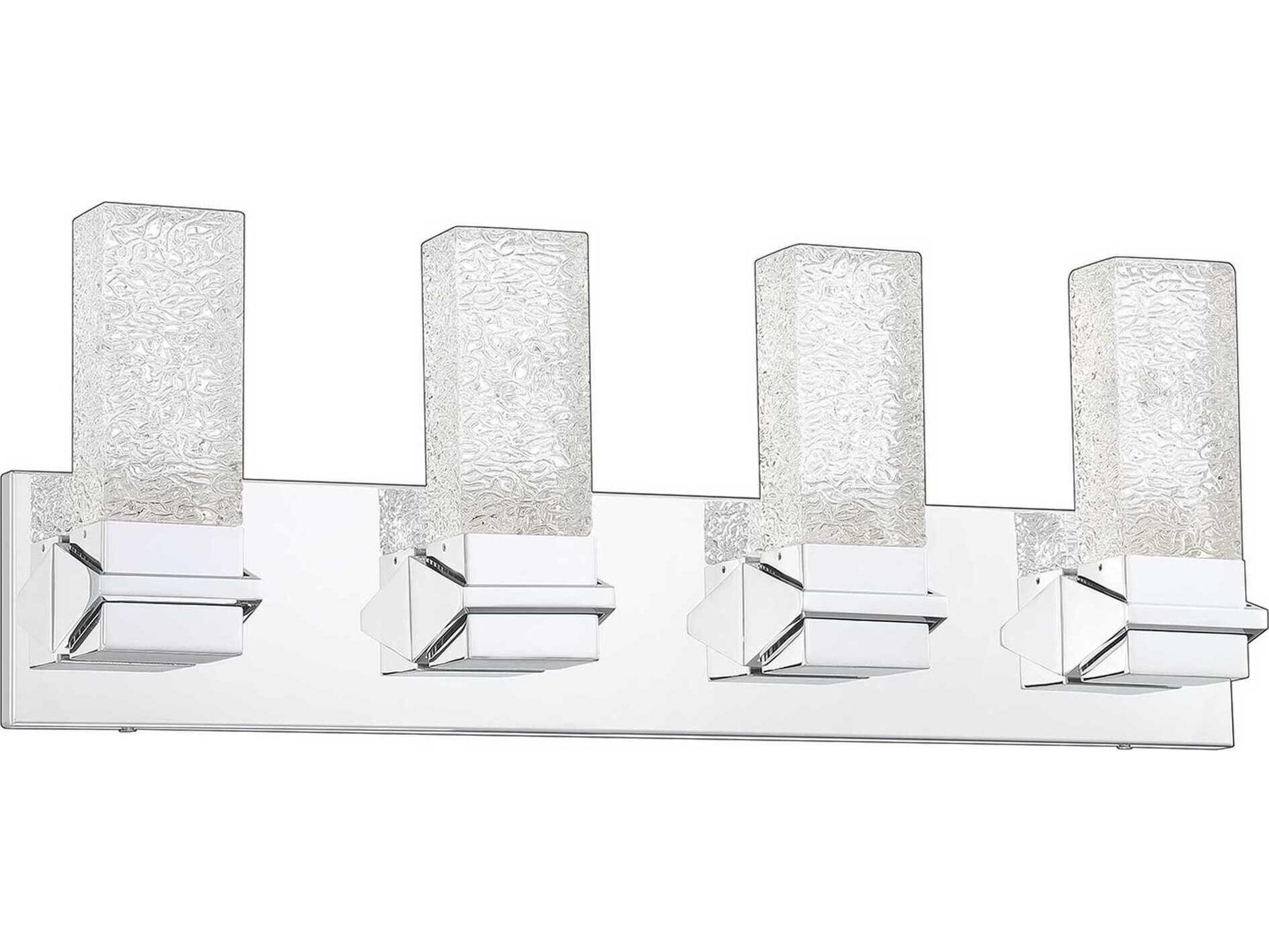 Ice 4-Light Chrome Glass LED Vanity Light