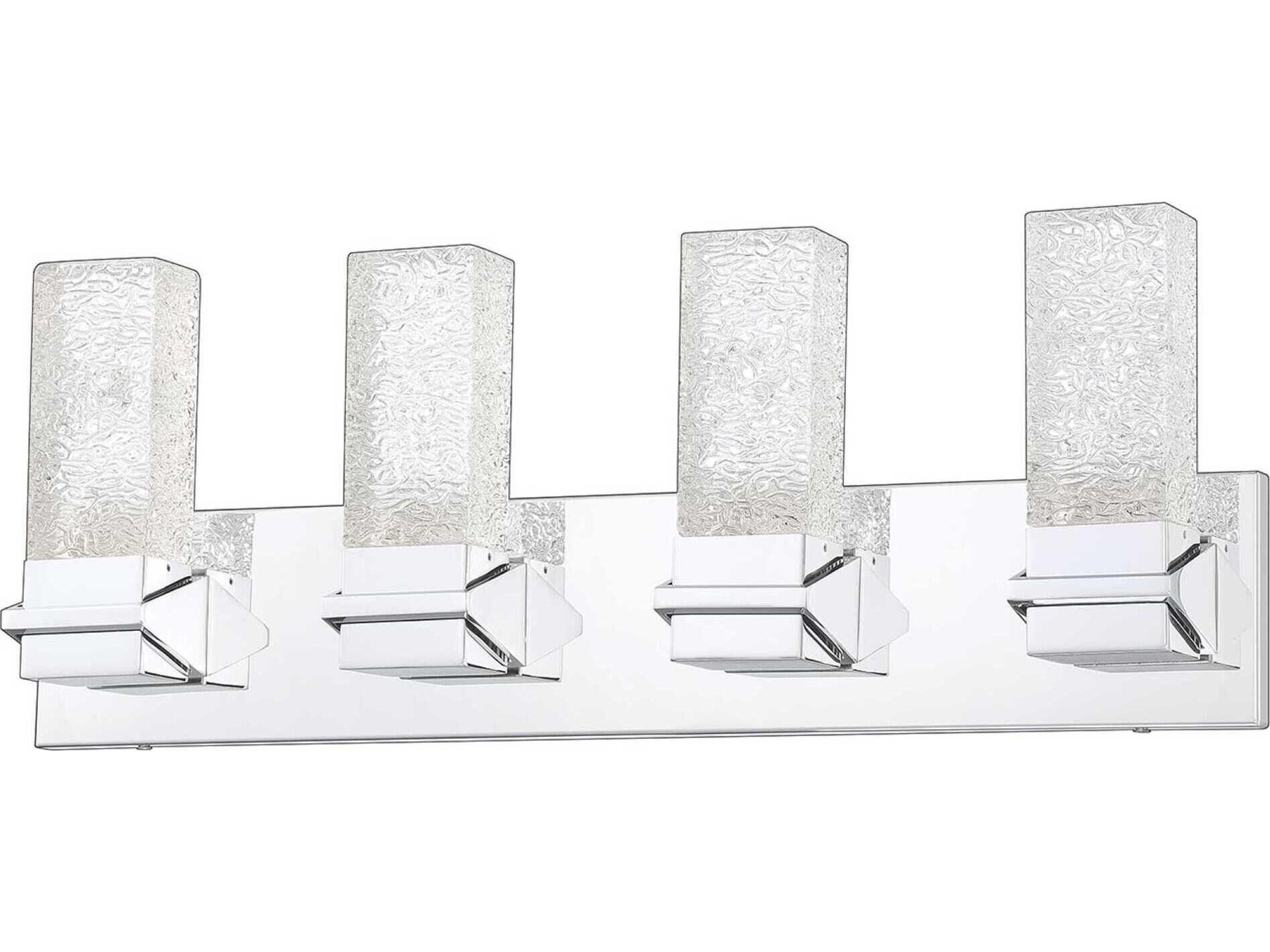 Kendal Ice 4-Light Chrome Glass LED Vanity Light